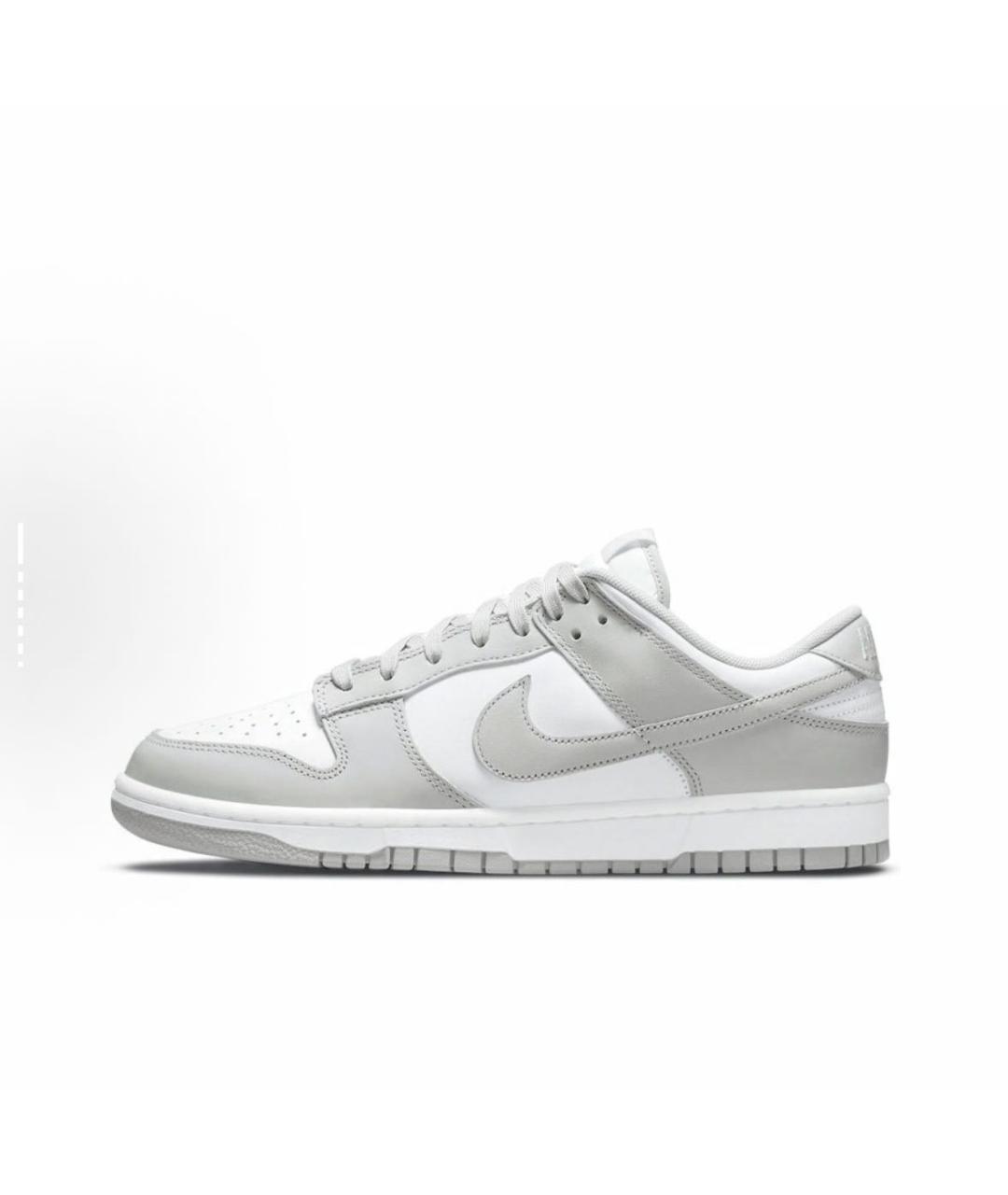 NIKE Серые низкие кроссовки / кеды из искусственной кожи, фото 8