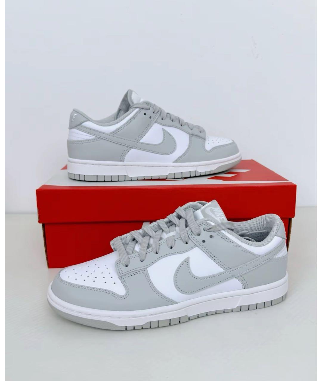 NIKE Серые низкие кроссовки / кеды из искусственной кожи, фото 5