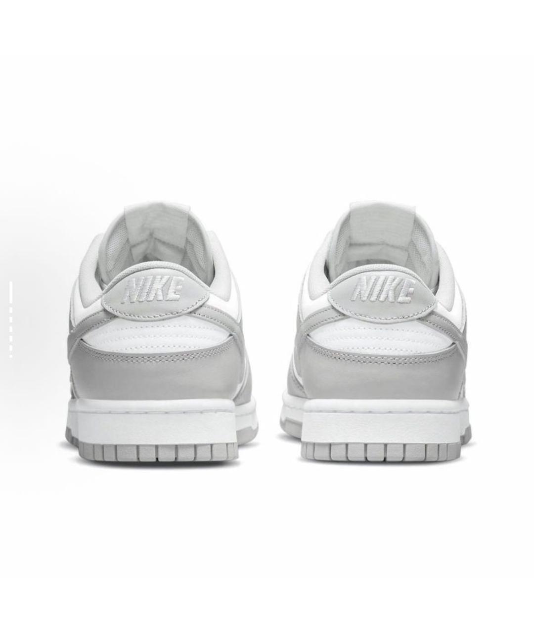 NIKE Серые низкие кроссовки / кеды из искусственной кожи, фото 4