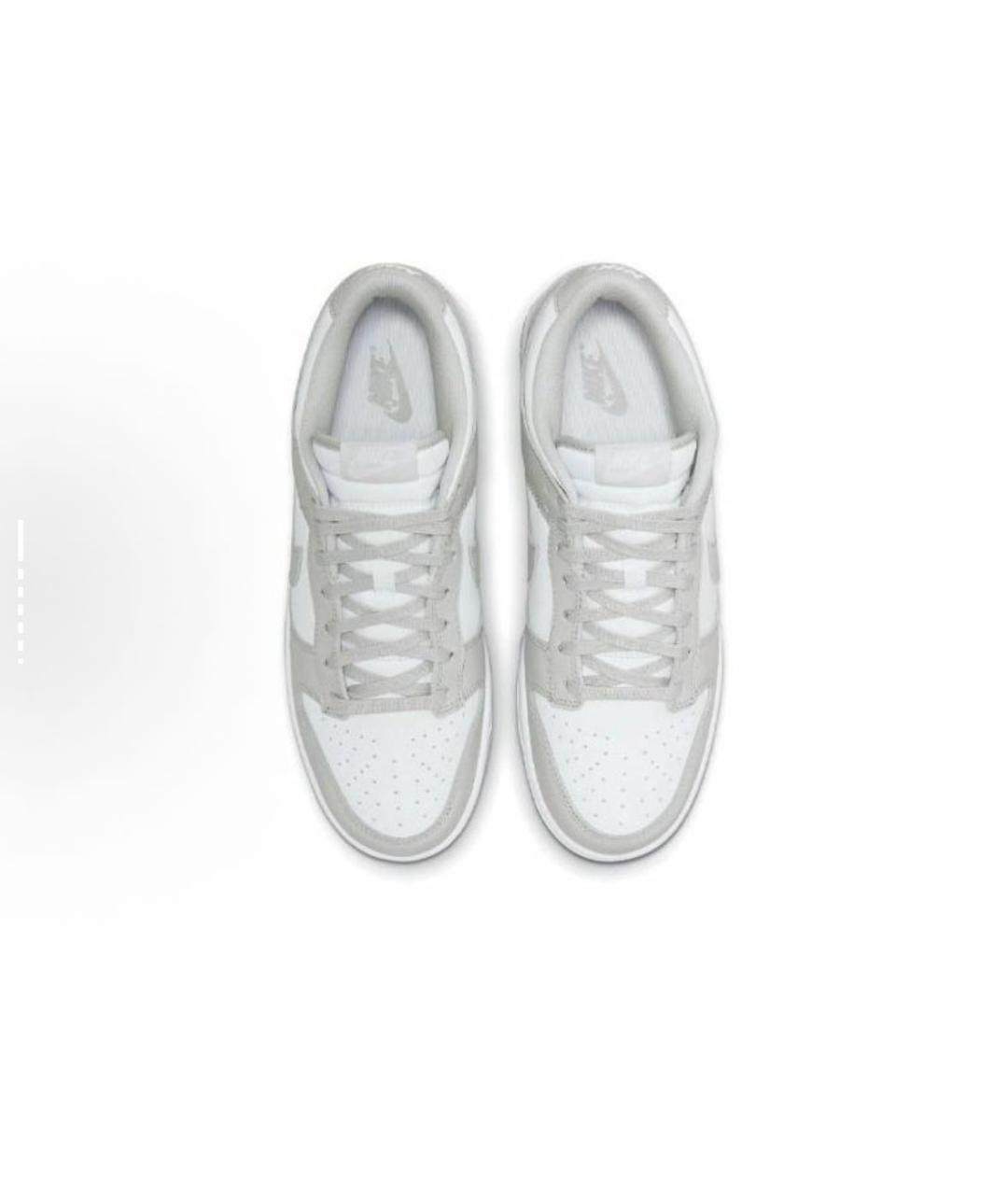 NIKE Серые низкие кроссовки / кеды из искусственной кожи, фото 3