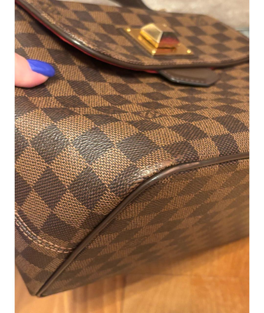 LOUIS VUITTON Коричневая сумка с короткими ручками, фото 5