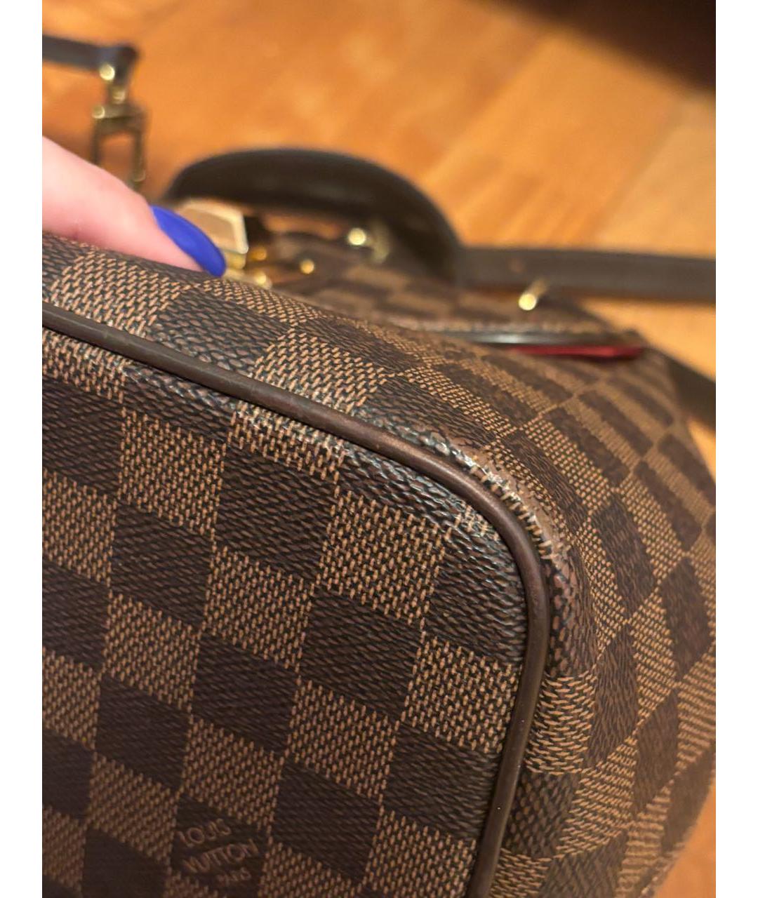 LOUIS VUITTON Коричневая сумка с короткими ручками, фото 6
