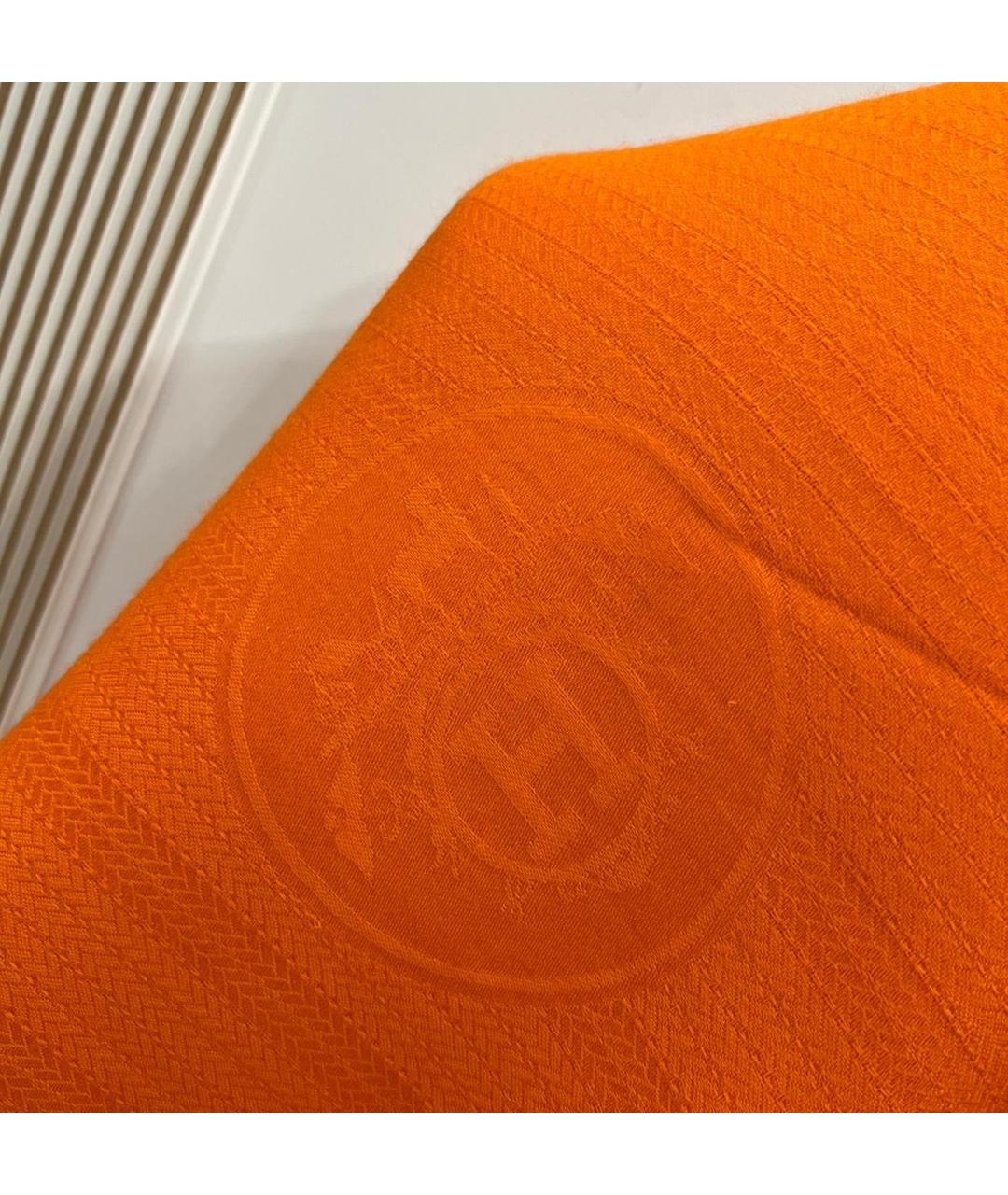 HERMES Оранжевый шарф, фото 2