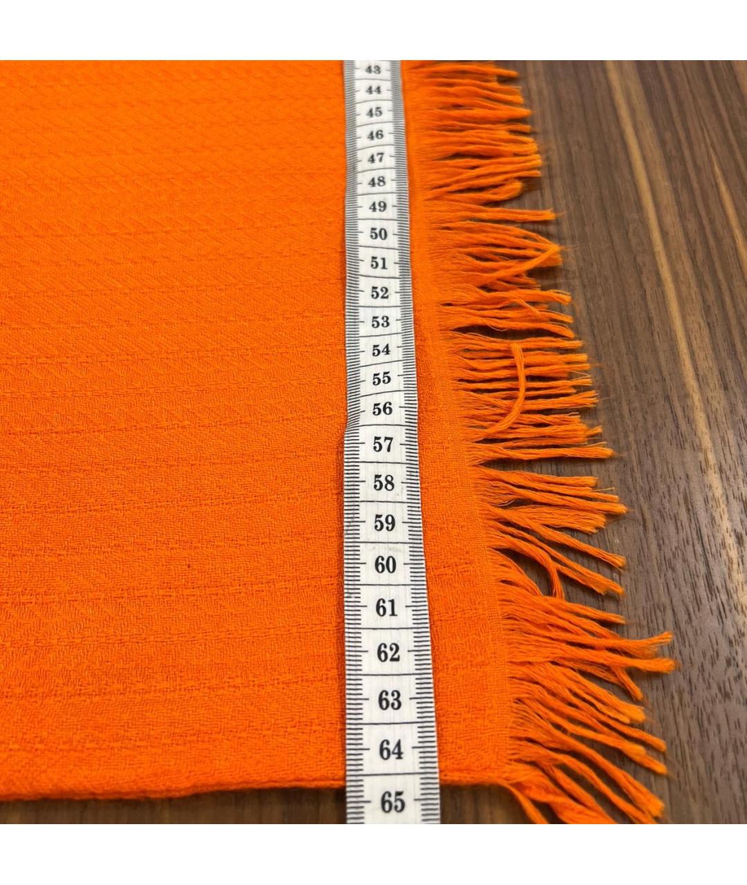 HERMES Оранжевый шарф, фото 3