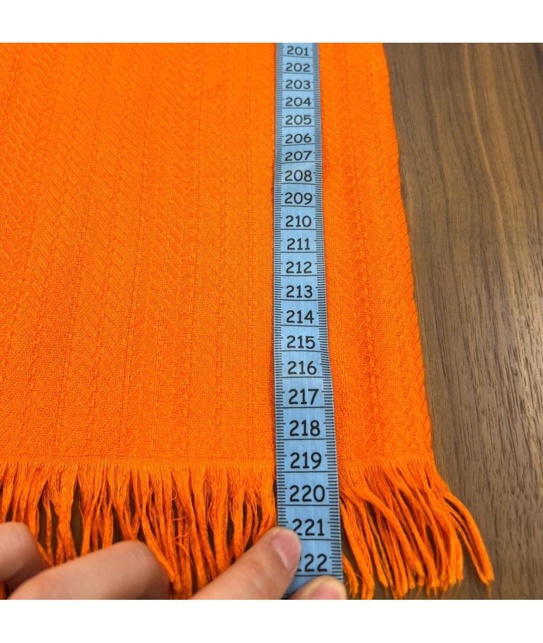 HERMES Оранжевый шарф, фото 4