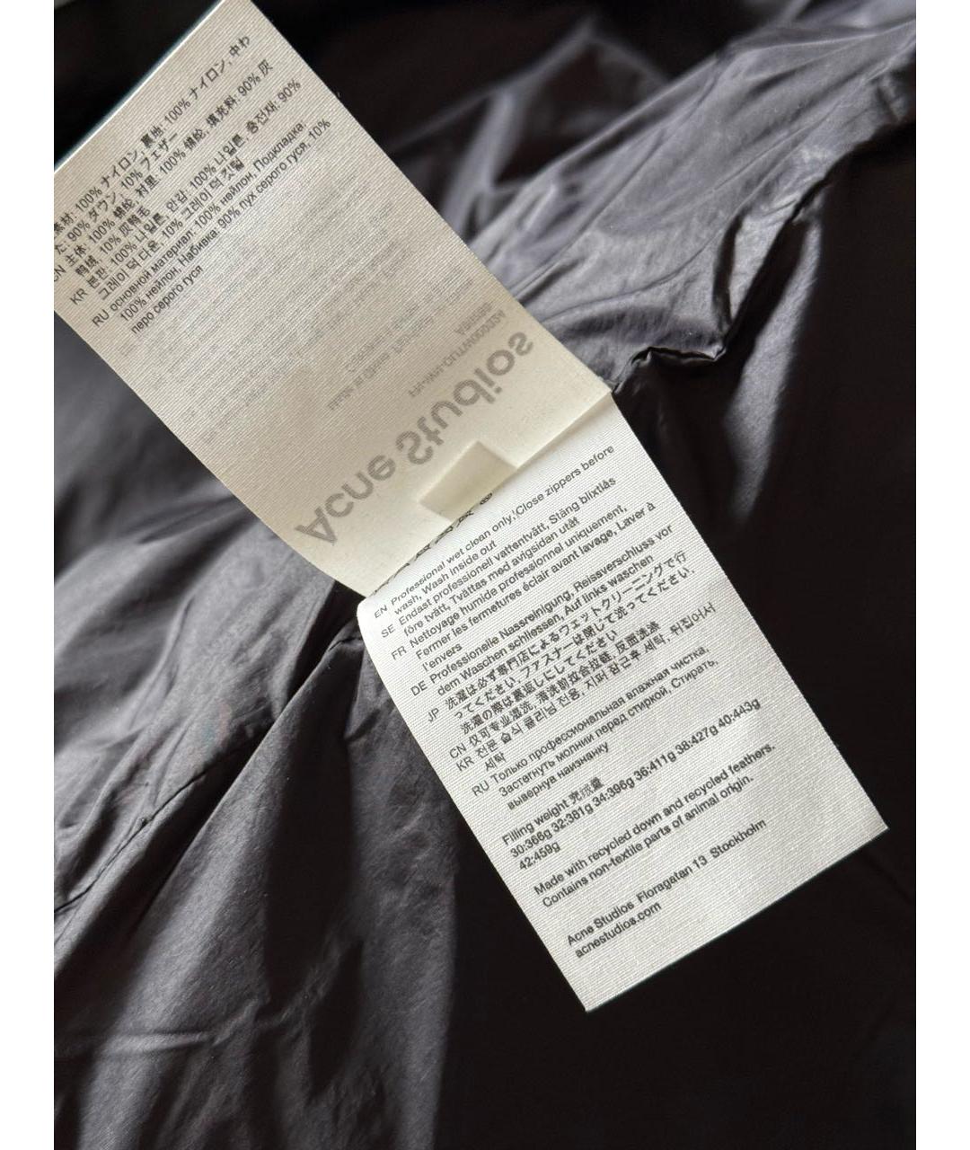 ACNE STUDIOS Черный пуховик, фото 5