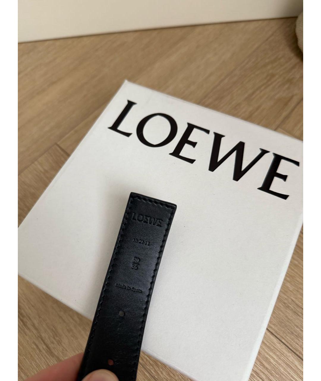 LOEWE Черный кожаный ремень, фото 2