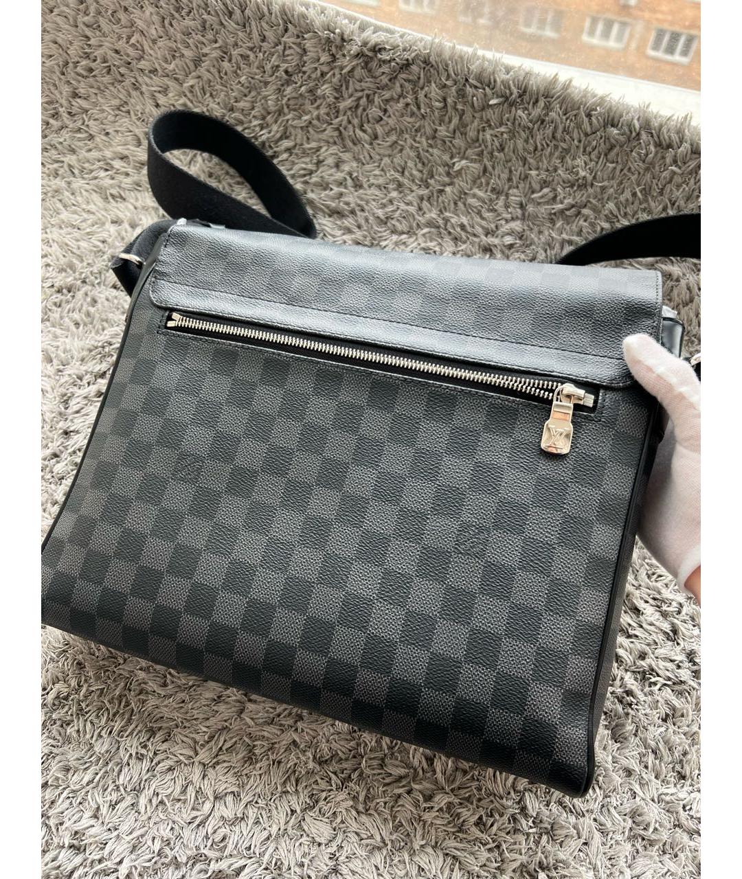 LOUIS VUITTON Антрацитовая сумка на плечо, фото 2