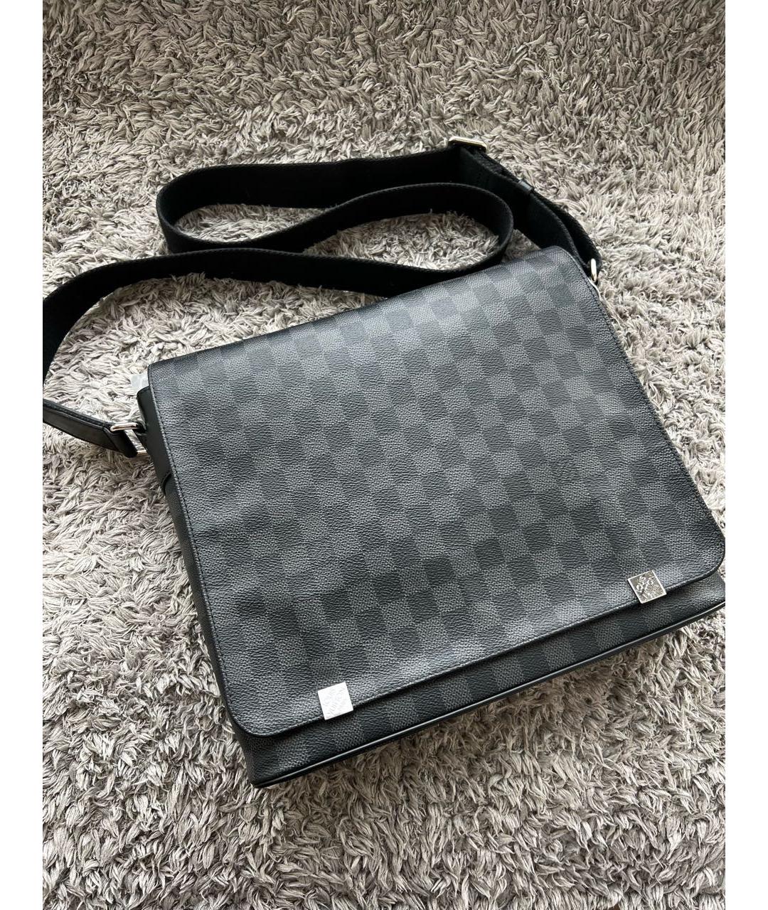 LOUIS VUITTON Антрацитовая сумка на плечо, фото 7