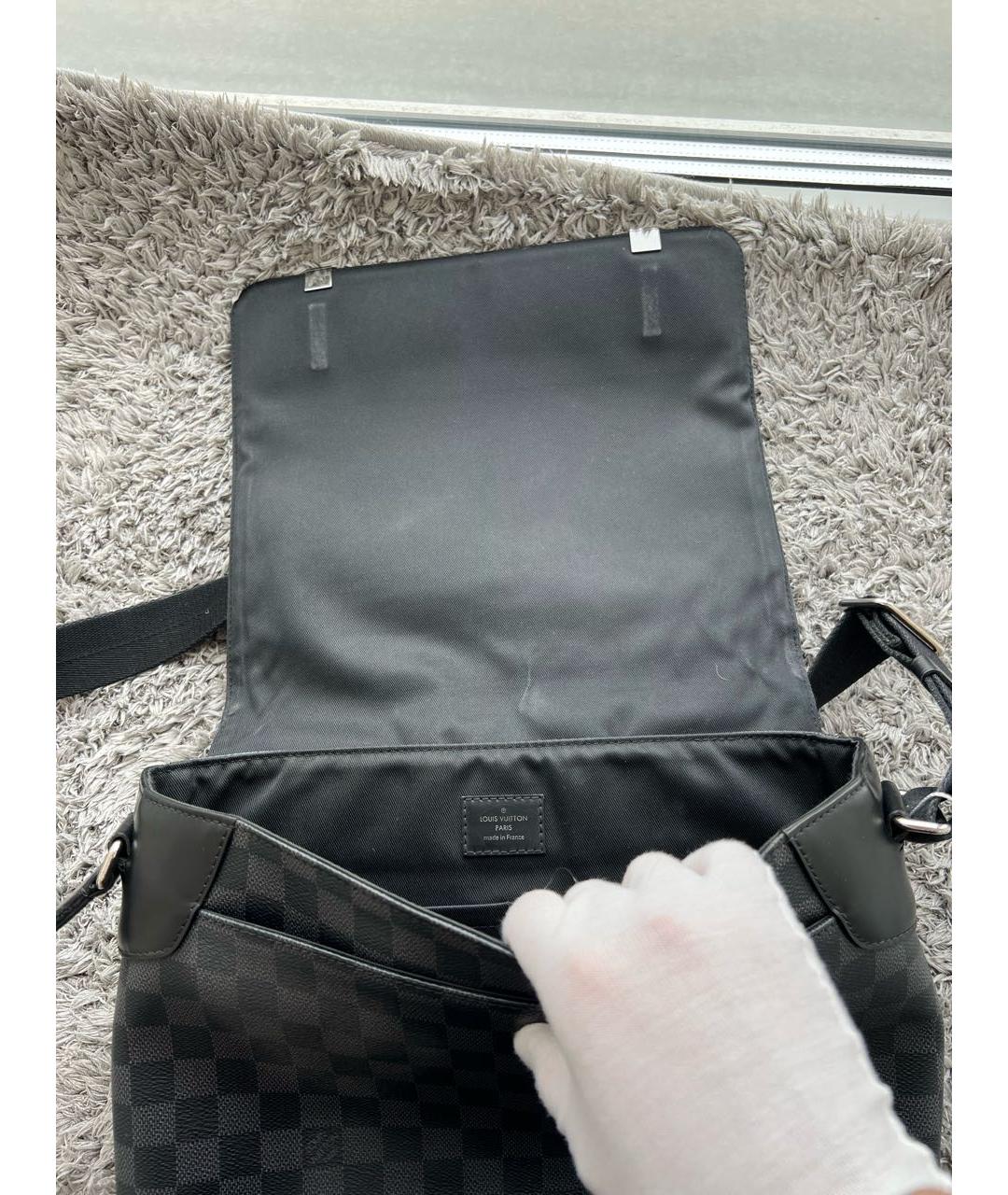 LOUIS VUITTON Антрацитовая сумка на плечо, фото 3