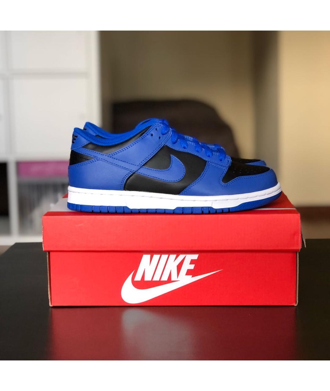 NIKE Темно-синие кожаные кроссовки, фото 4