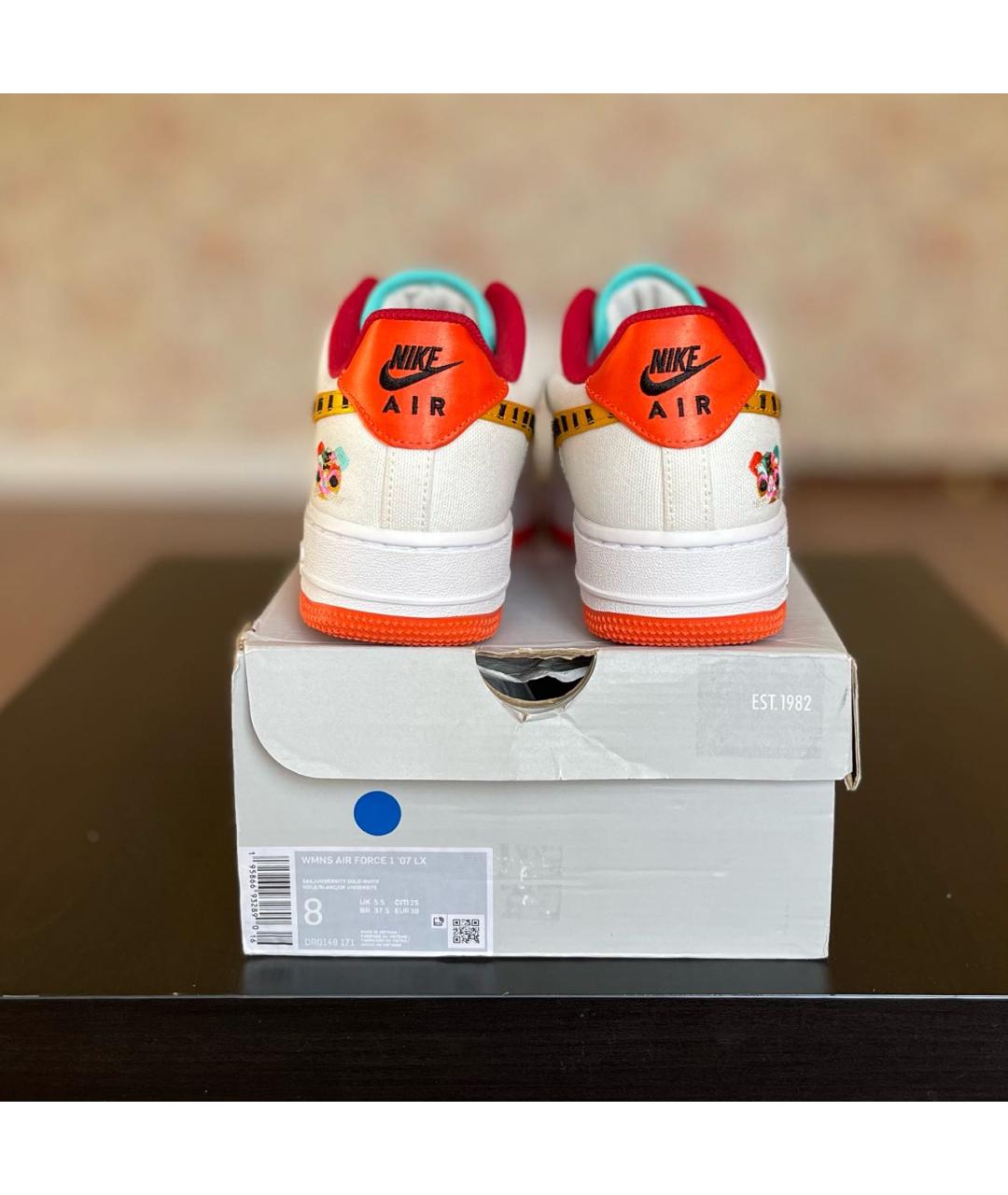 NIKE Белые текстильные кроссовки, фото 4