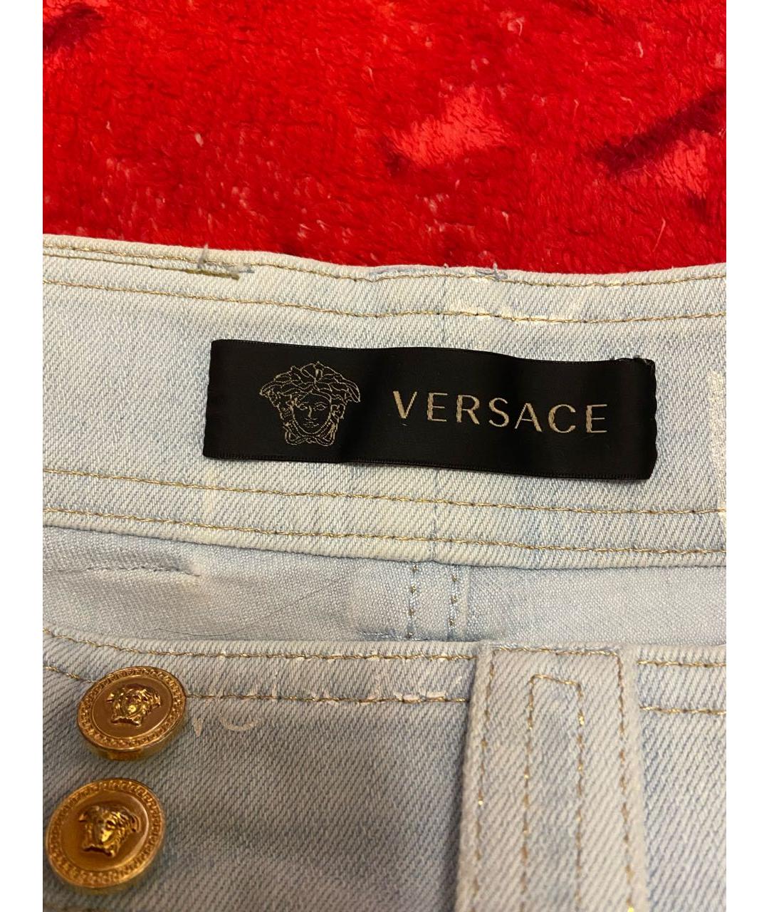 VERSACE Белые джинсы слим, фото 5