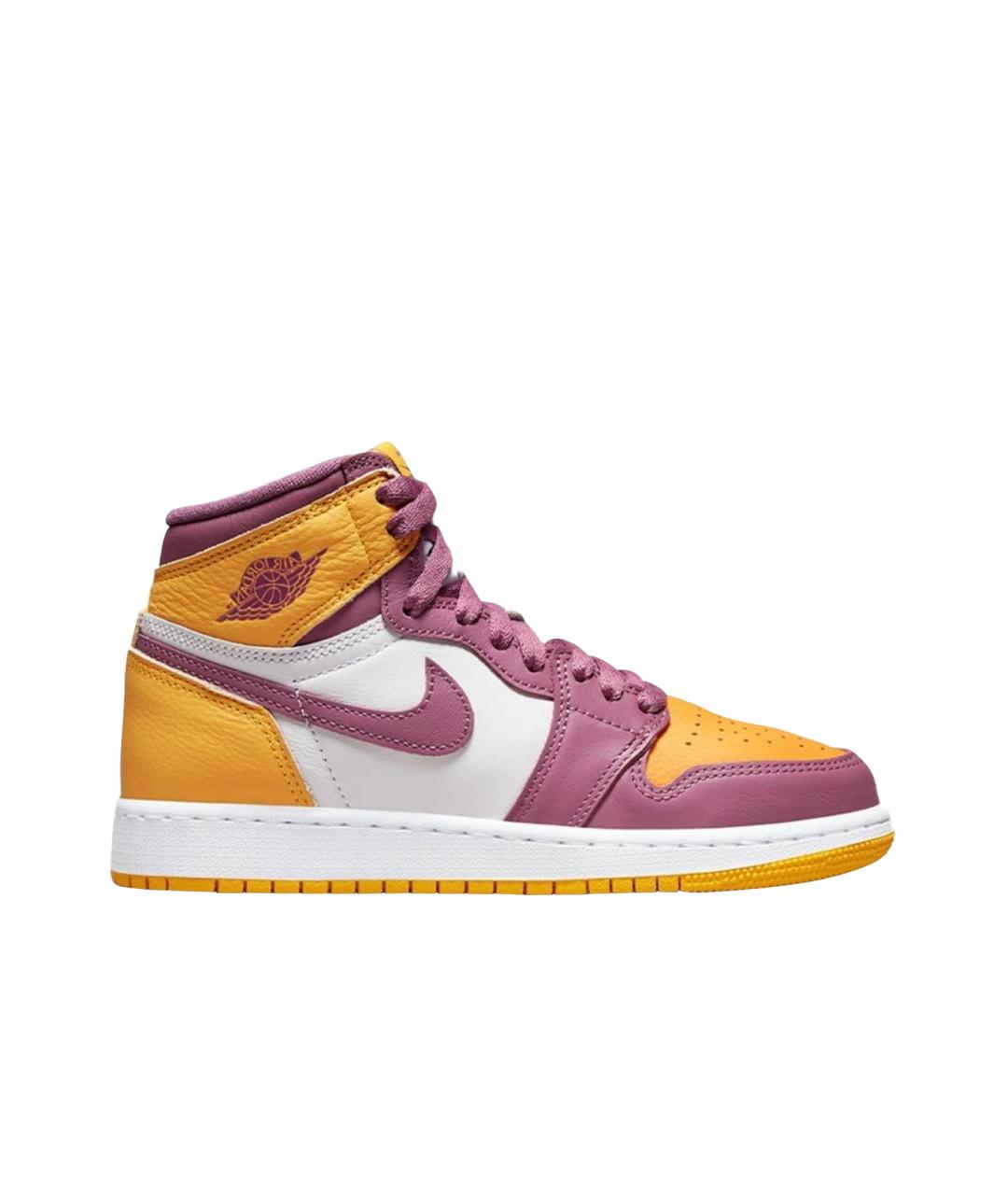 JORDAN Фиолетовые кожаные кроссовки, фото 1