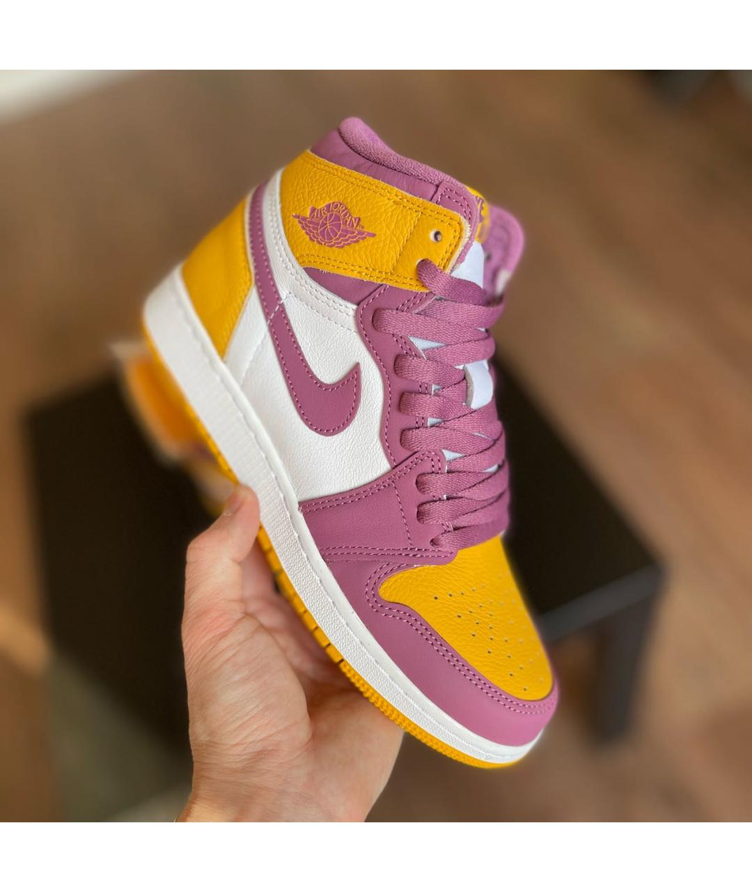 JORDAN Фиолетовые кожаные кроссовки, фото 3