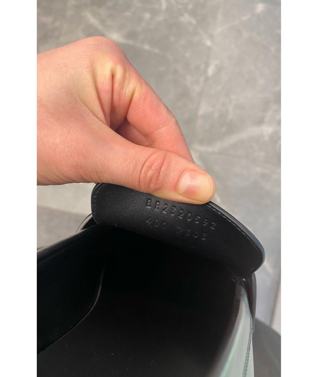 HERMES Черные кожаные лоферы, фото 6