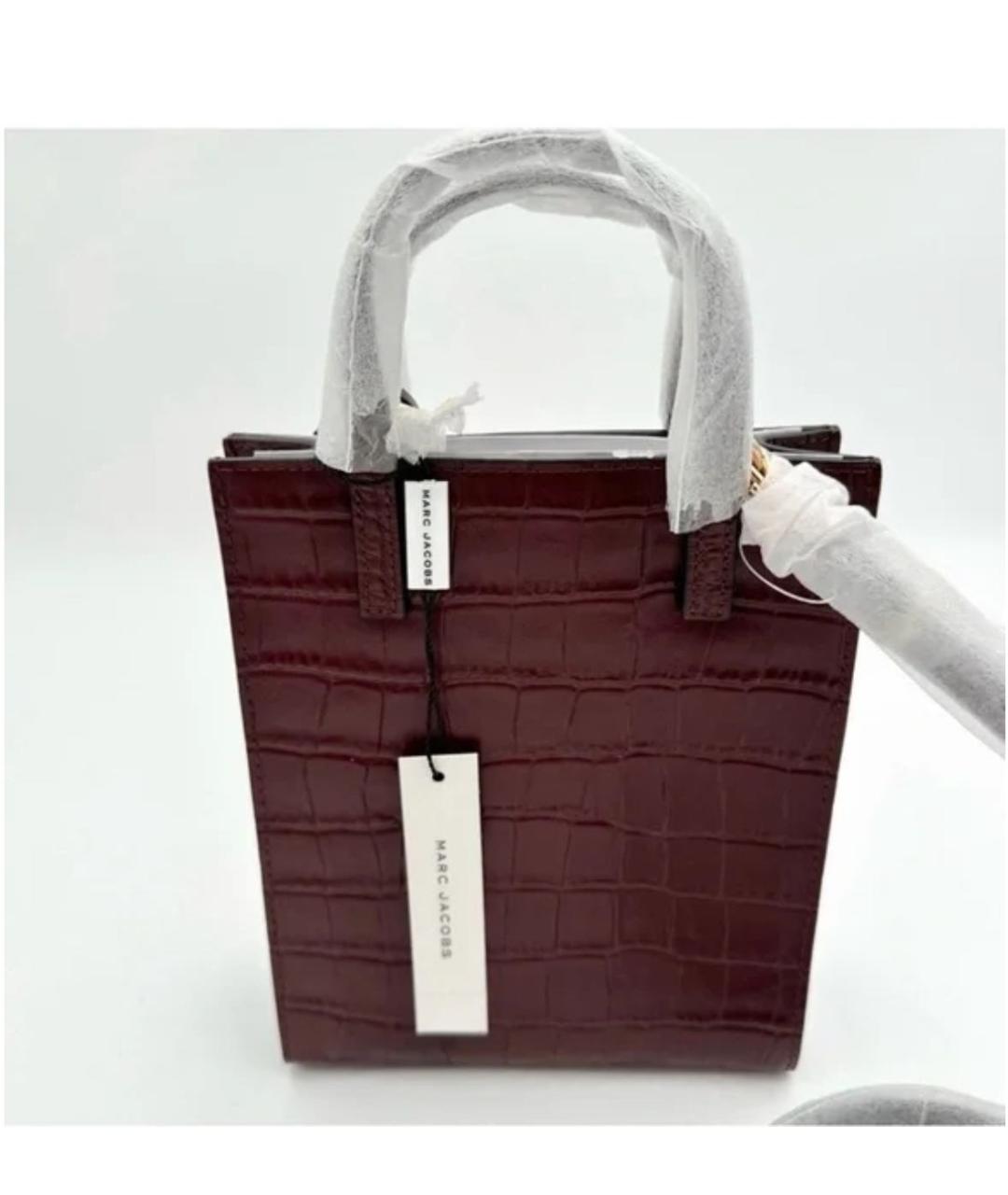 MARC JACOBS Бордовая кожаная сумка через плечо, фото 2