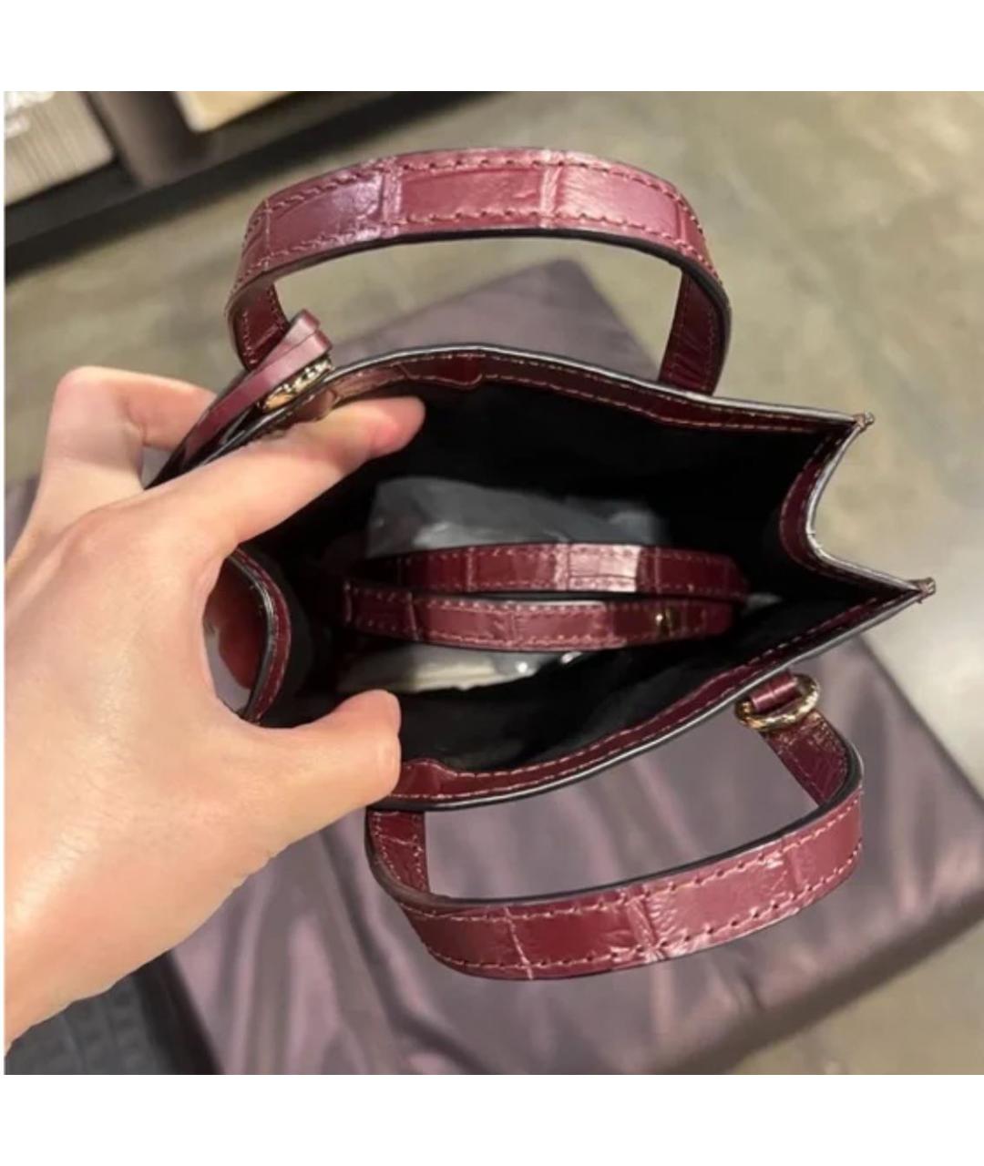 MARC JACOBS Бордовая кожаная сумка через плечо, фото 3