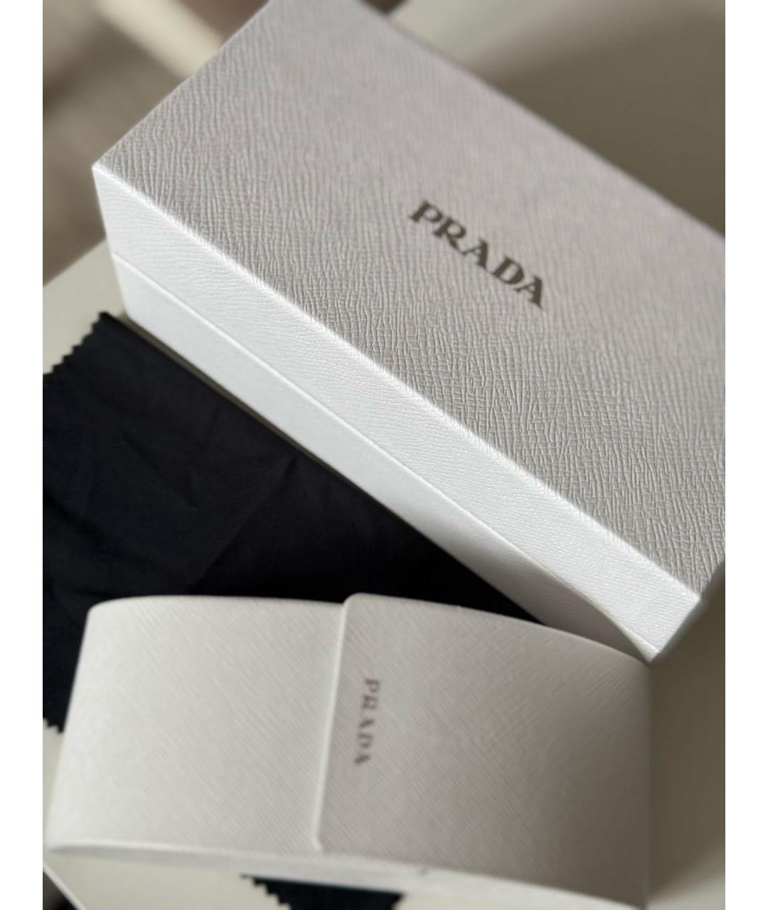 PRADA Белые пластиковые солнцезащитные очки, фото 6
