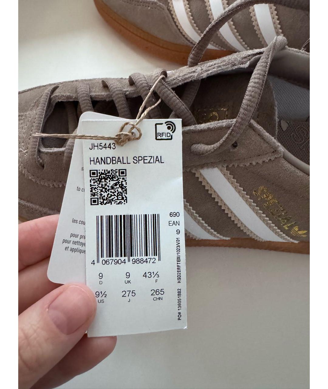 ADIDAS Коричневые замшевые низкие кроссовки / кеды, фото 5