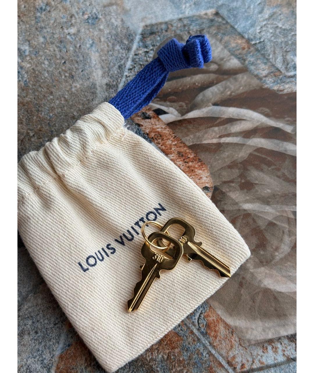 LOUIS VUITTON Бежевая кожаная сумка с короткими ручками, фото 5