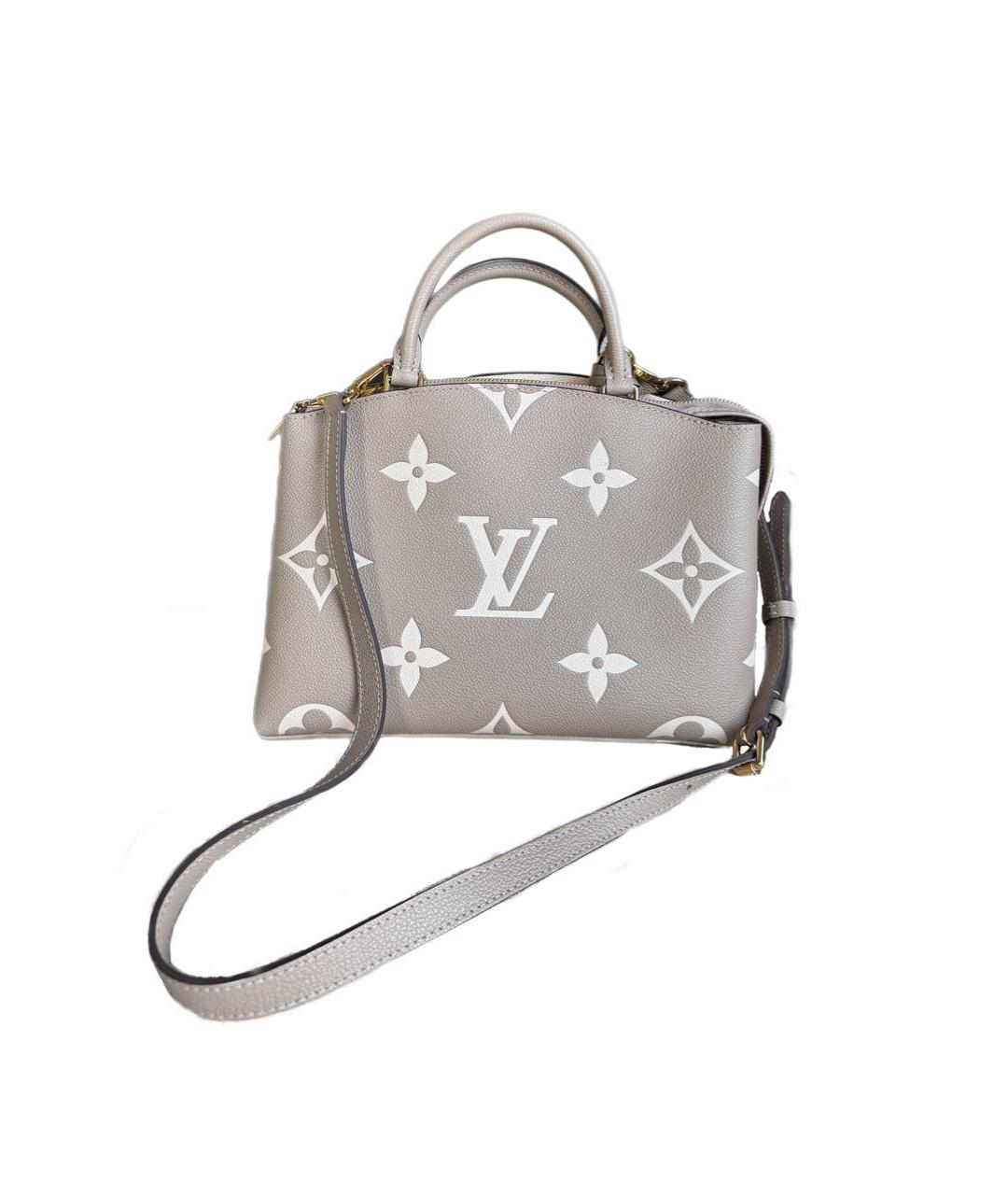 LOUIS VUITTON Бежевая кожаная сумка с короткими ручками, фото 2