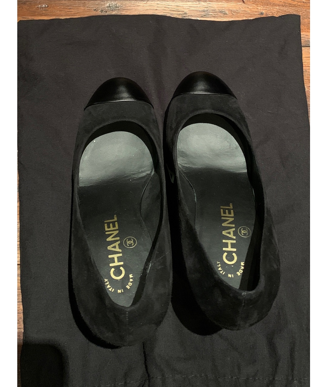 CHANEL PRE-OWNED Черные замшевые туфли, фото 3