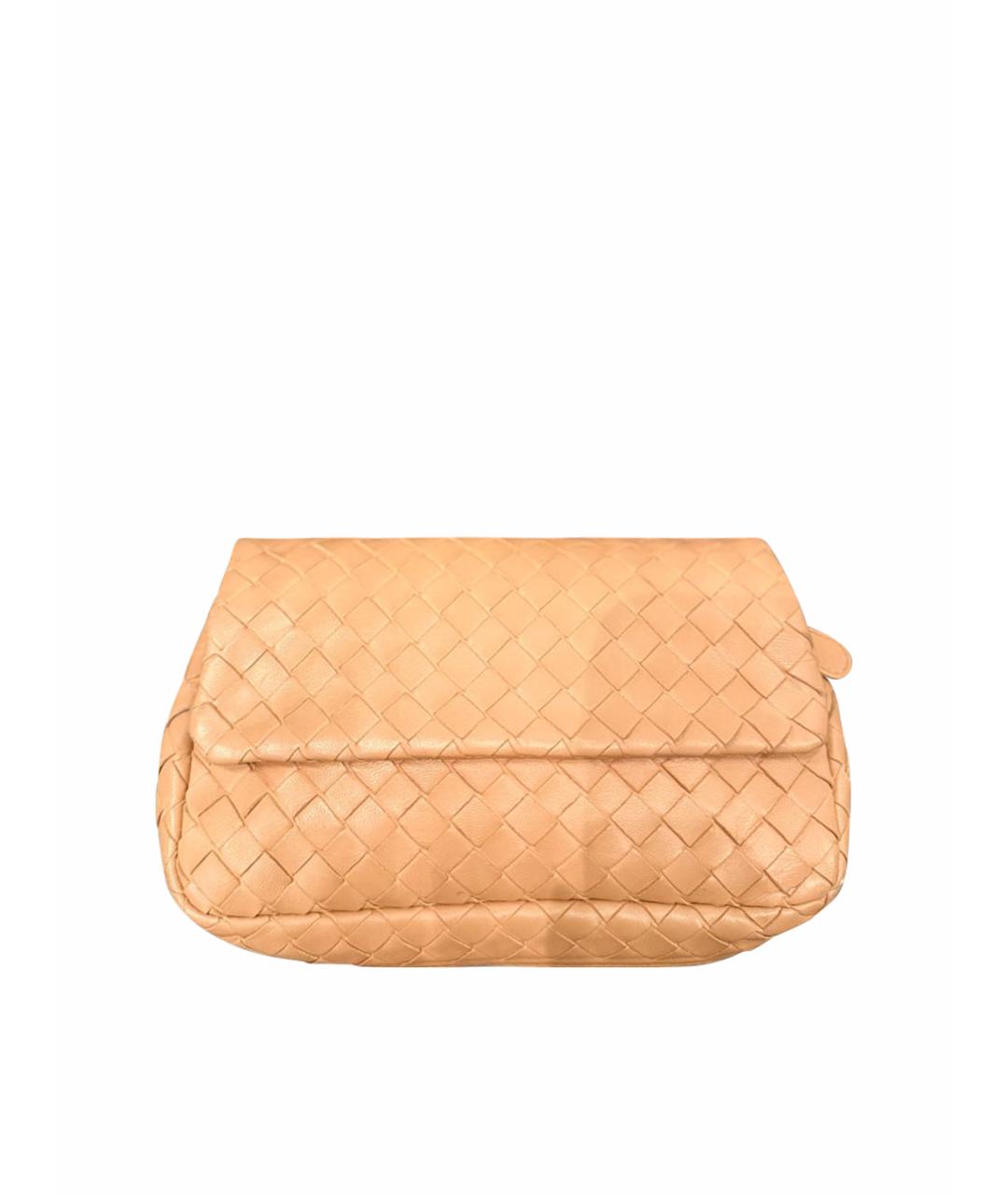 BOTTEGA VENETA Бежевая кожаная сумка через плечо, фото 1