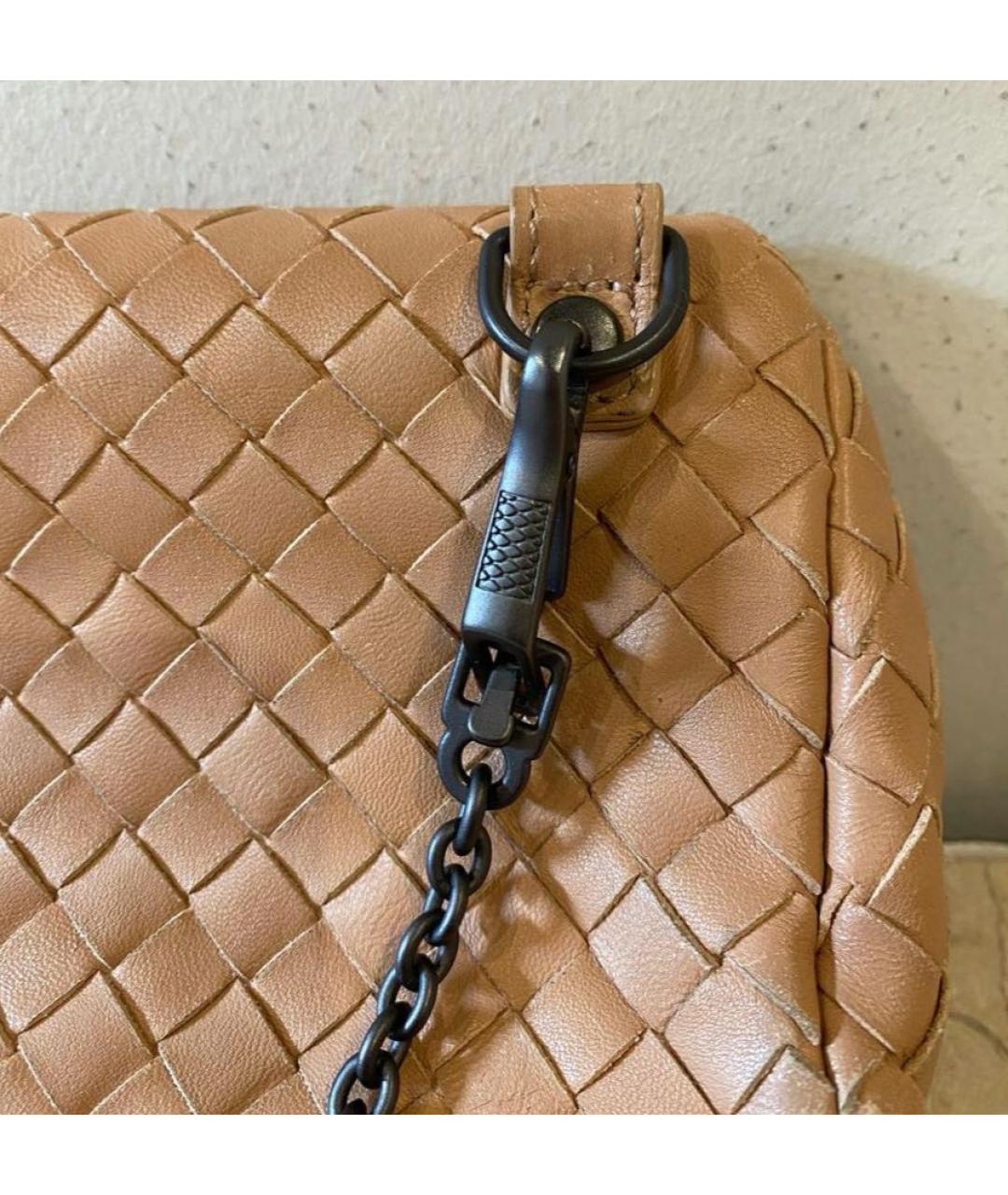 BOTTEGA VENETA Бежевая кожаная сумка через плечо, фото 7