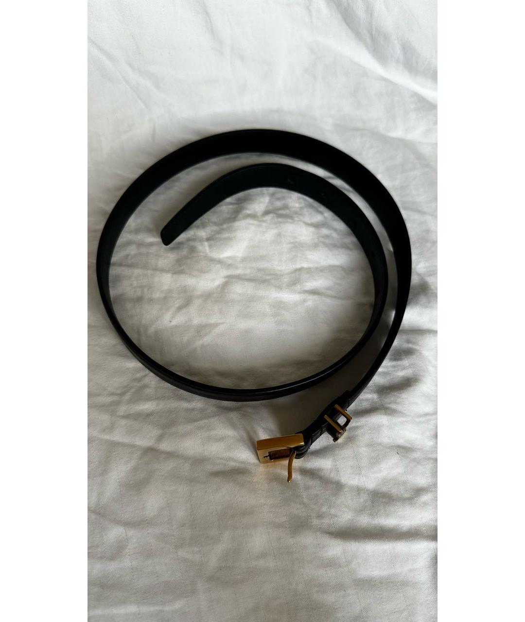 SAINT LAURENT Черный кожаный ремень, фото 7