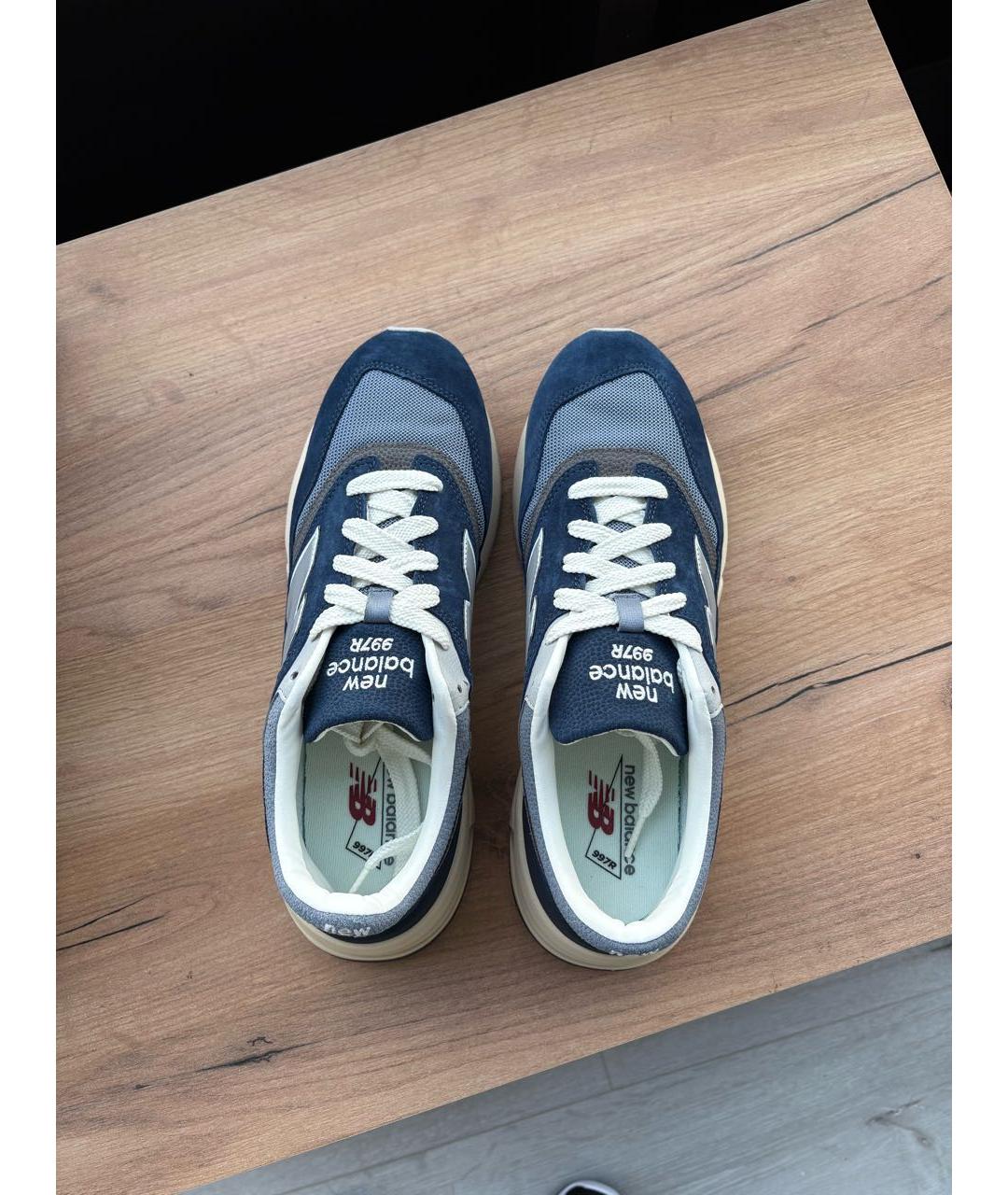 NEW BALANCE Темно-синие замшевые низкие кроссовки / кеды, фото 3