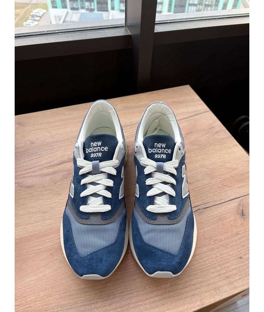 NEW BALANCE Темно-синие замшевые низкие кроссовки / кеды, фото 2
