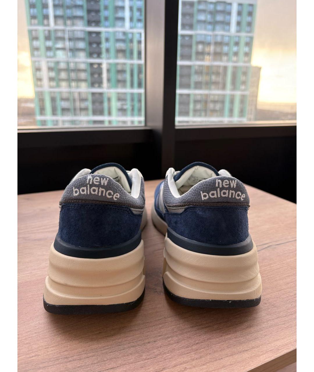 NEW BALANCE Темно-синие замшевые низкие кроссовки / кеды, фото 4