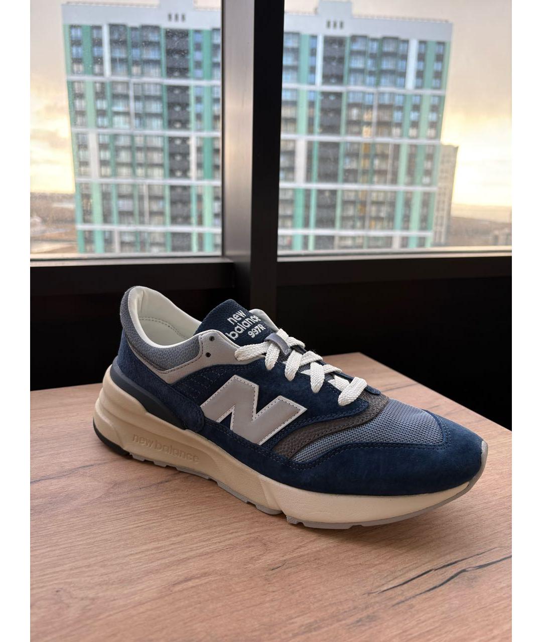 NEW BALANCE Темно-синие замшевые низкие кроссовки / кеды, фото 8