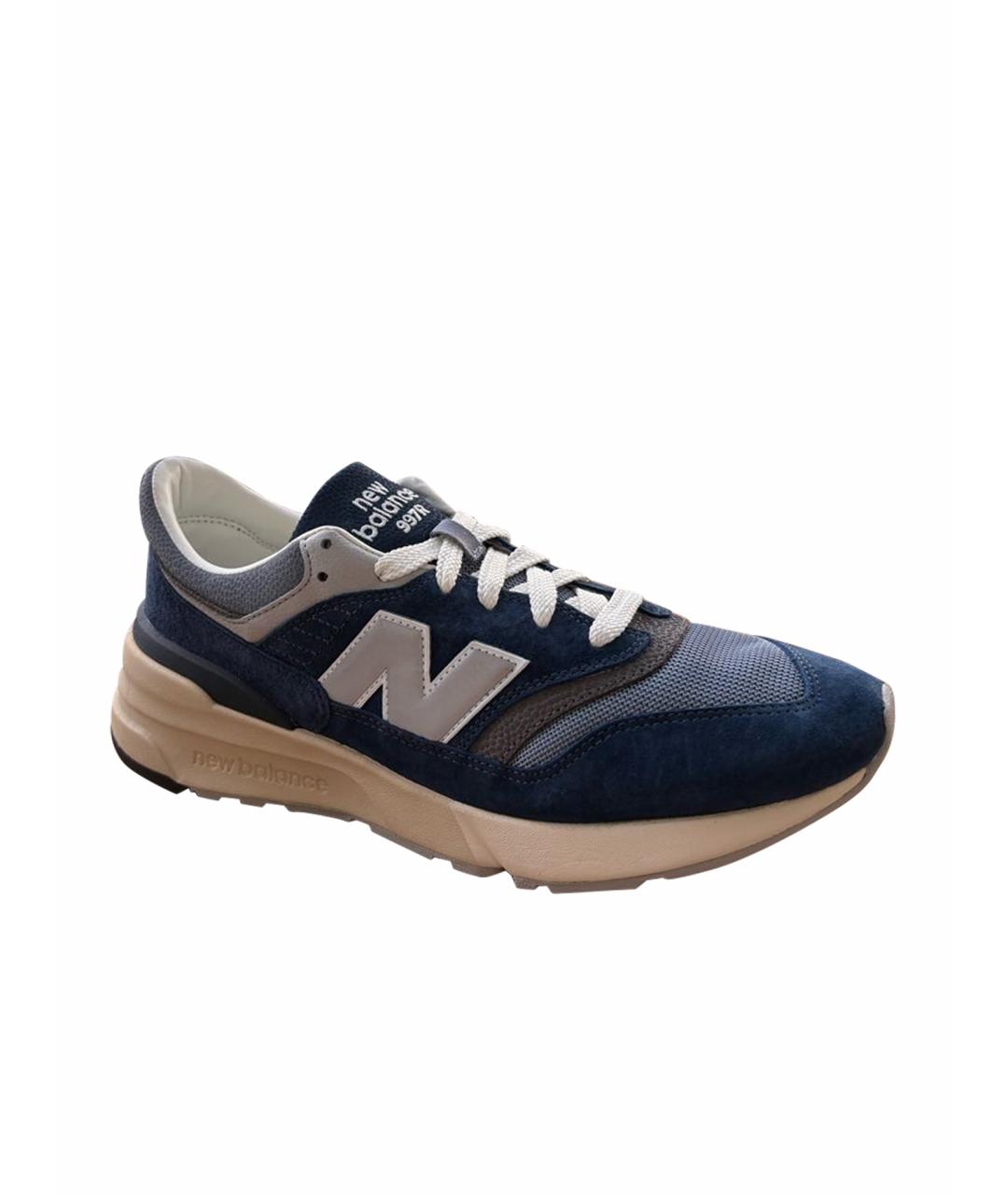 NEW BALANCE Темно-синие замшевые низкие кроссовки / кеды, фото 1