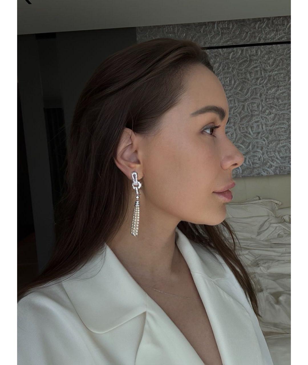 CARTIER Белые серьги из белого золота, фото 4