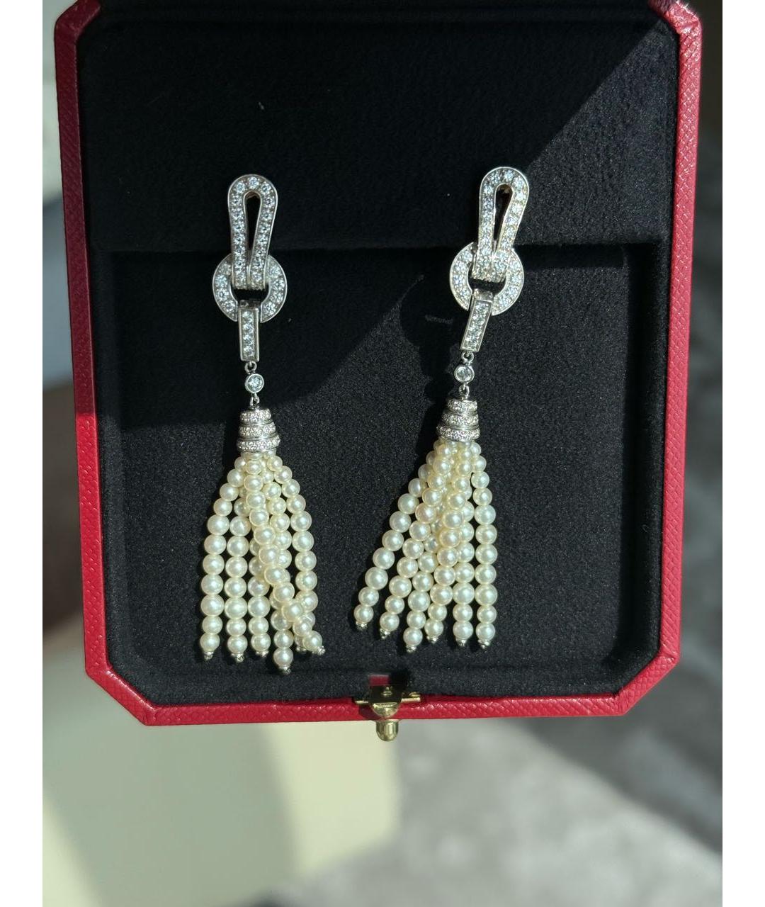 CARTIER Белые серьги из белого золота, фото 2