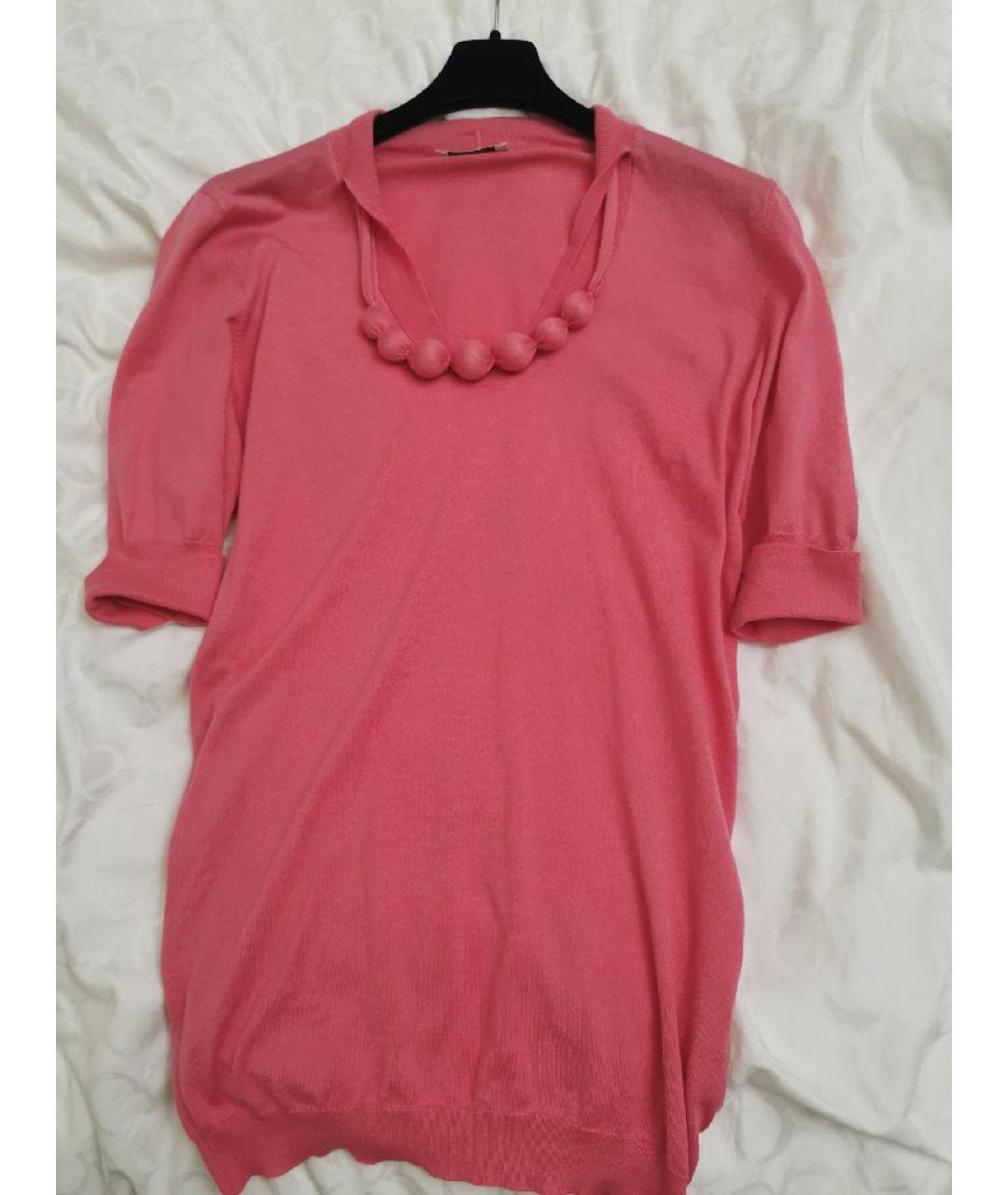 BRUNELLO CUCINELLI Коралловый хлопковый джемпер / свитер, фото 5