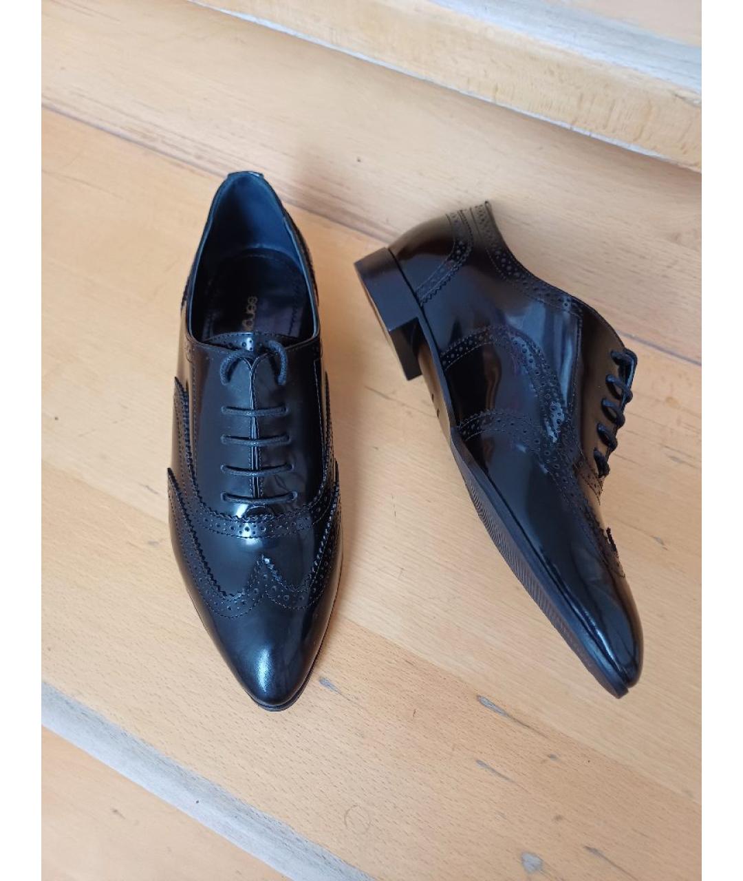 SERGIO ROSSI Черные туфли из лакированной кожи, фото 4