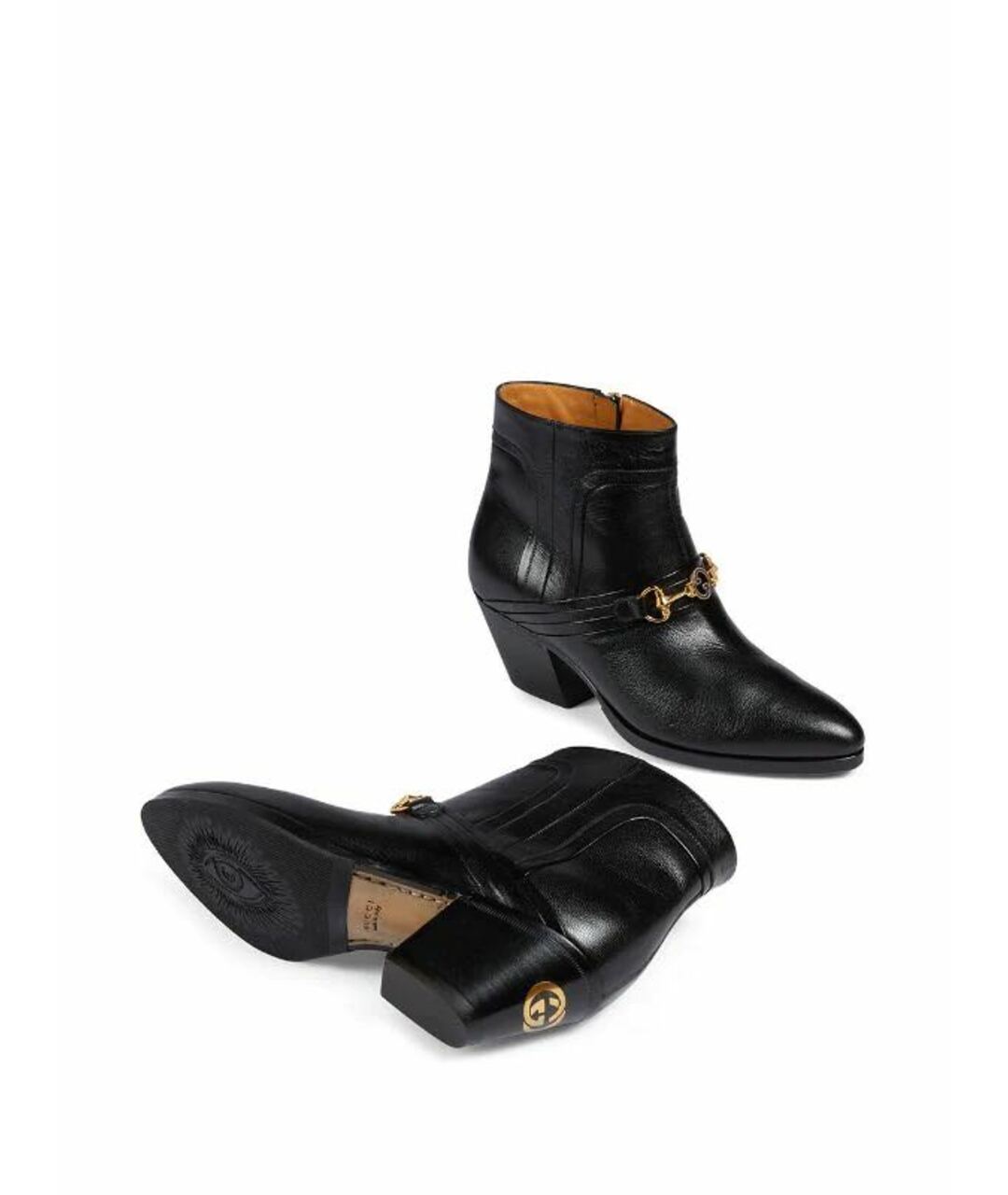 GUCCI Черные кожаные ботинки, фото 5