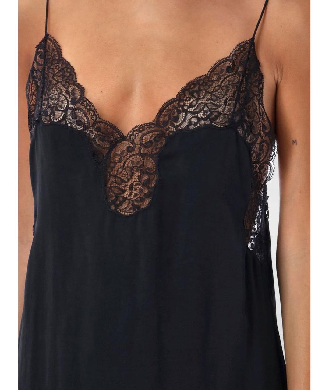 SAINT LAURENT Черное шелковое коктейльное платье, фото 4