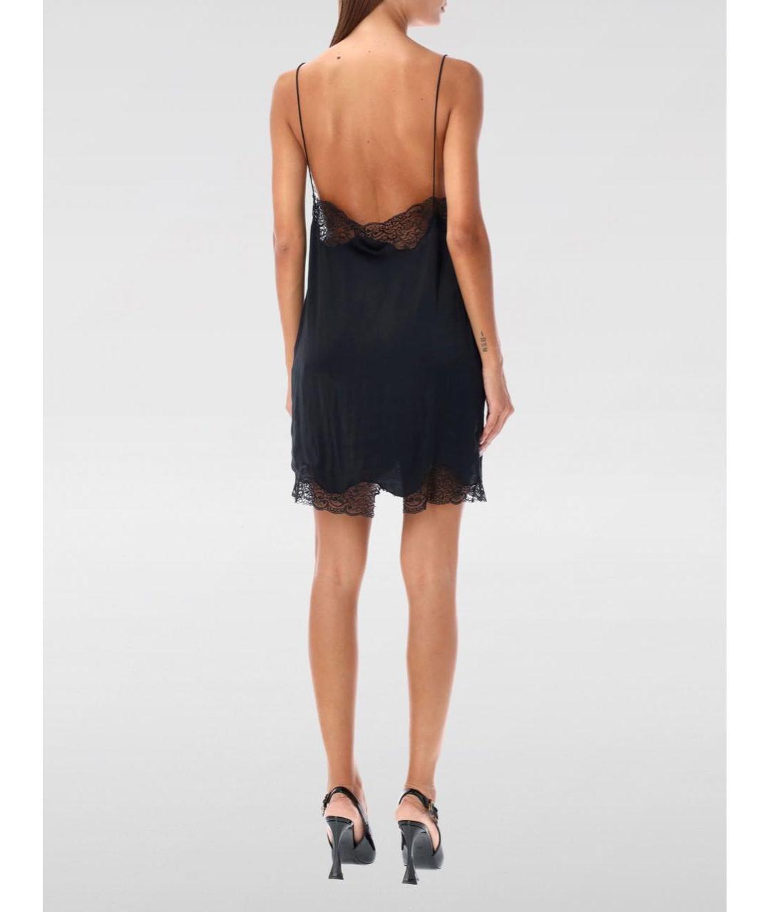 SAINT LAURENT Черное шелковое коктейльное платье, фото 3