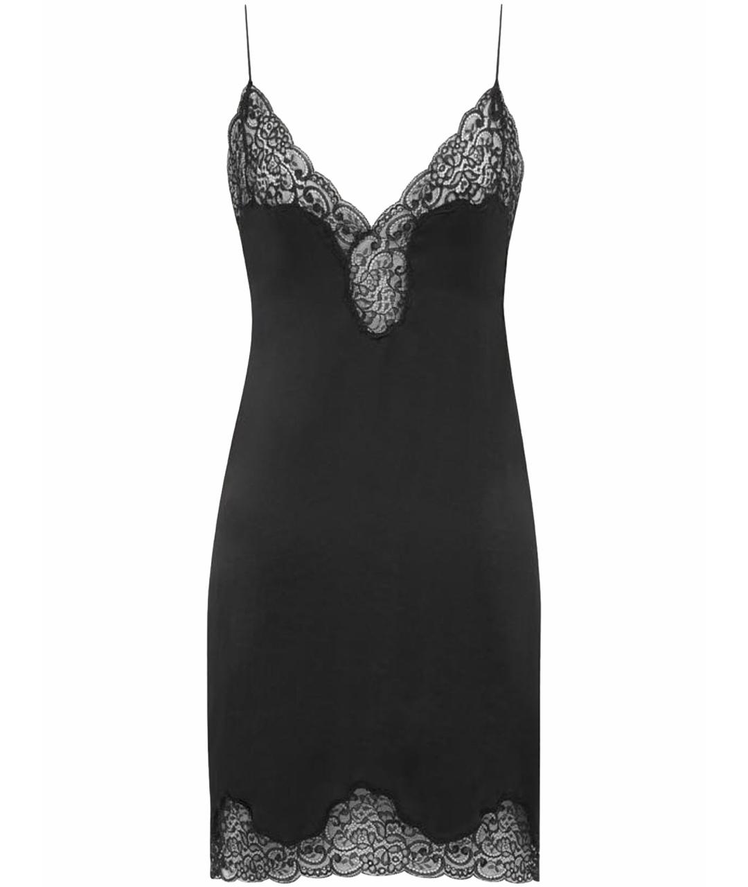 SAINT LAURENT Черное шелковое коктейльное платье, фото 1