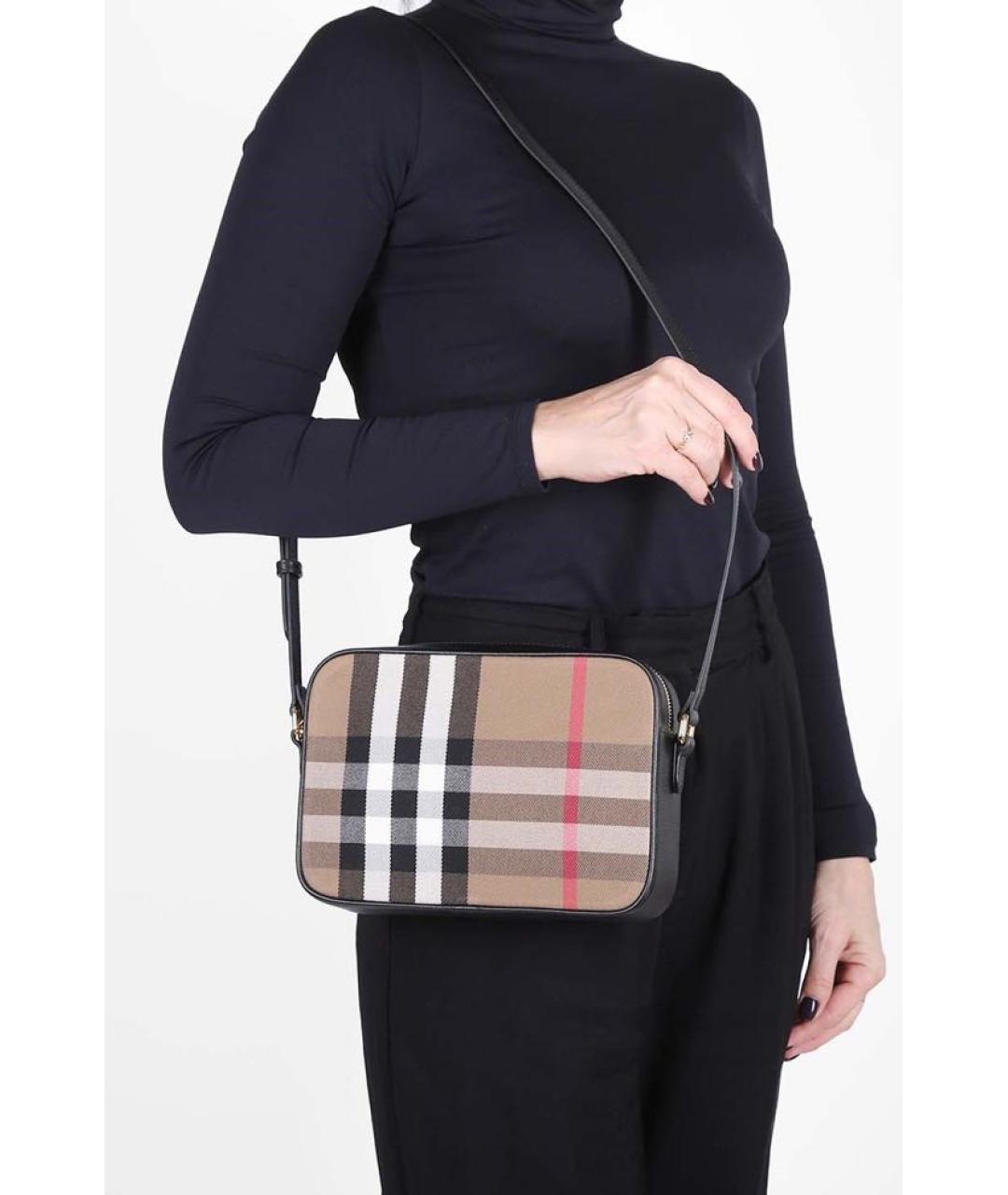 BURBERRY Коричневая кожаная сумка через плечо, фото 6