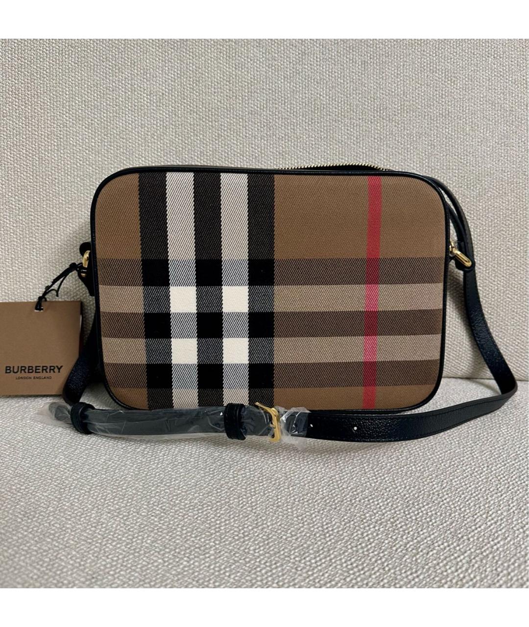 BURBERRY Коричневая кожаная сумка через плечо, фото 7