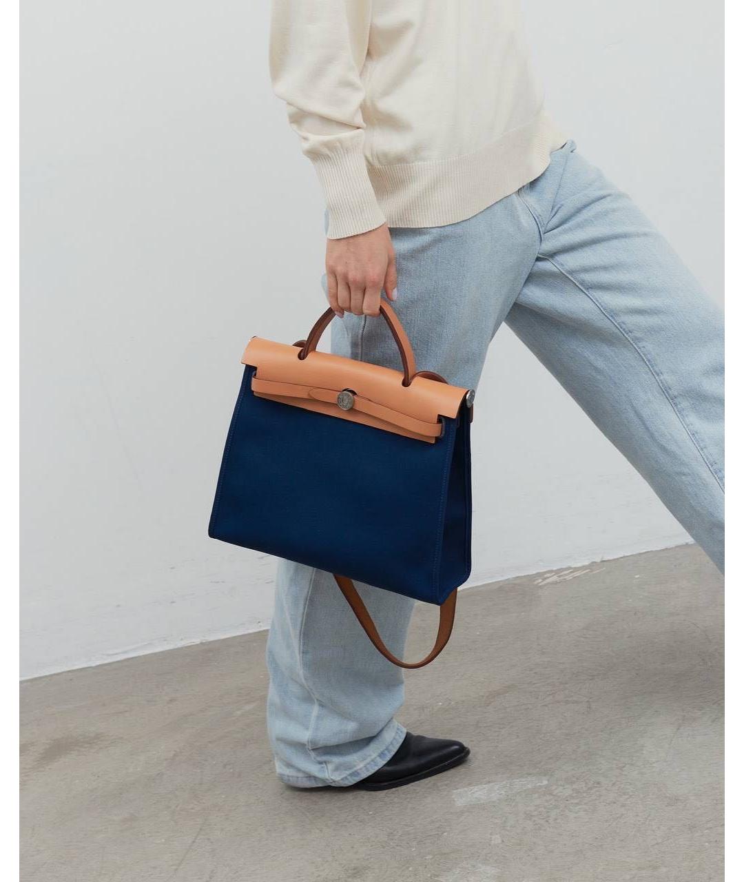 HERMES Темно-синяя сумка через плечо, фото 3