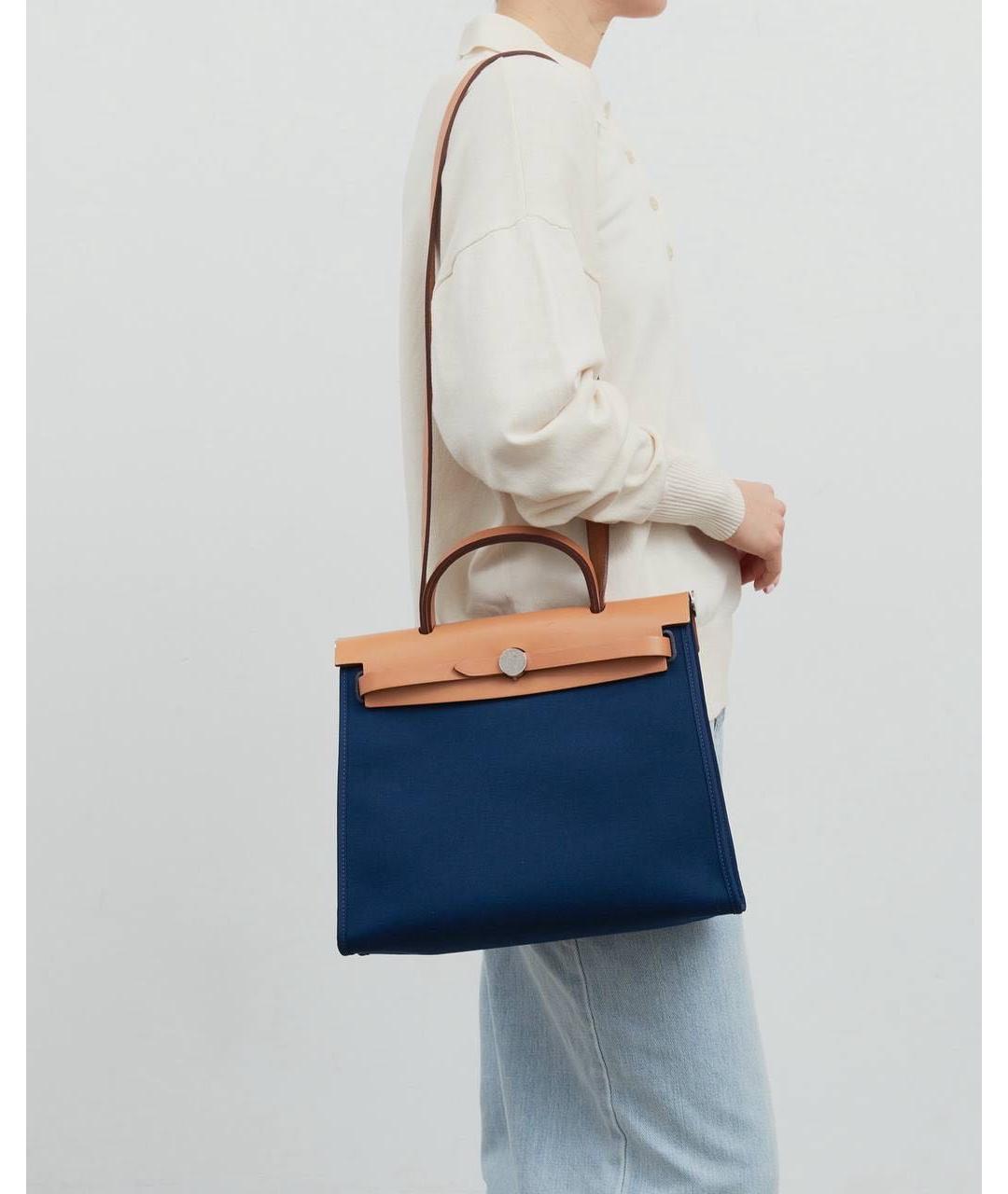 HERMES Темно-синяя сумка через плечо, фото 2