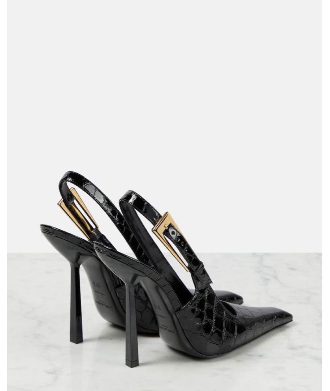 SAINT LAURENT Черные туфли из лакированной кожи, фото 3