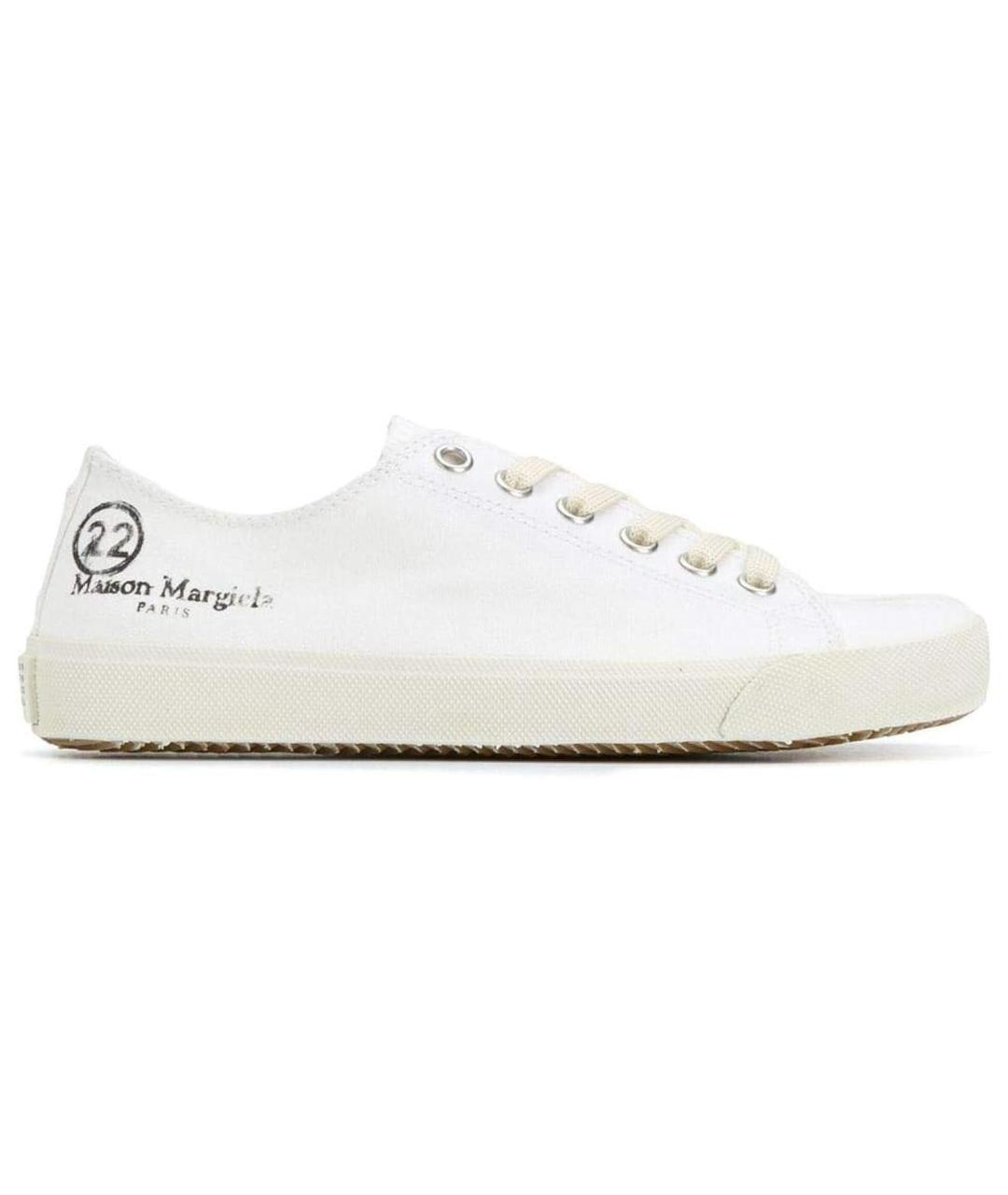 MAISON MARGIELA Белые текстильные кеды, фото 1
