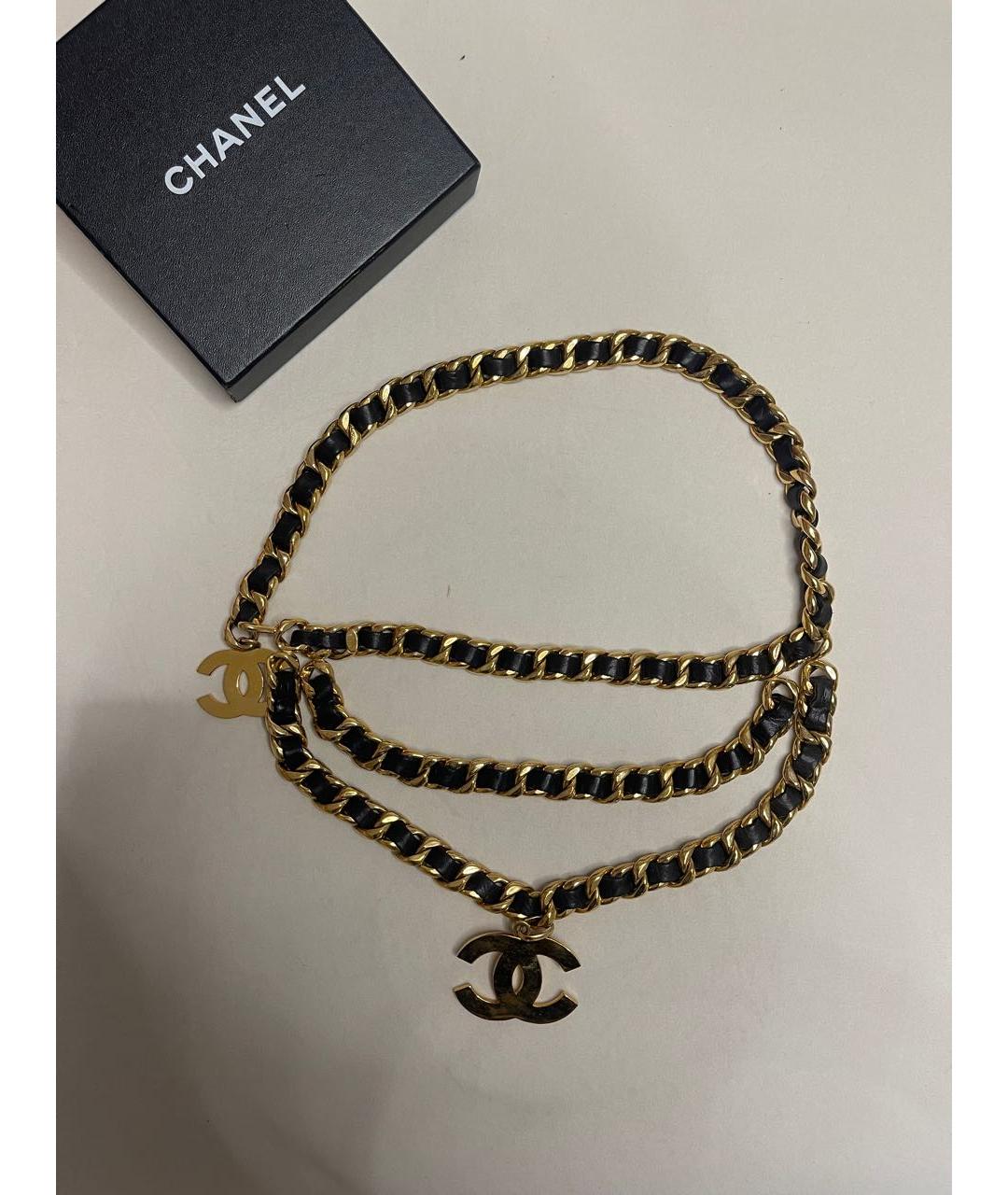 CHANEL Черный кожаный ремень, фото 9